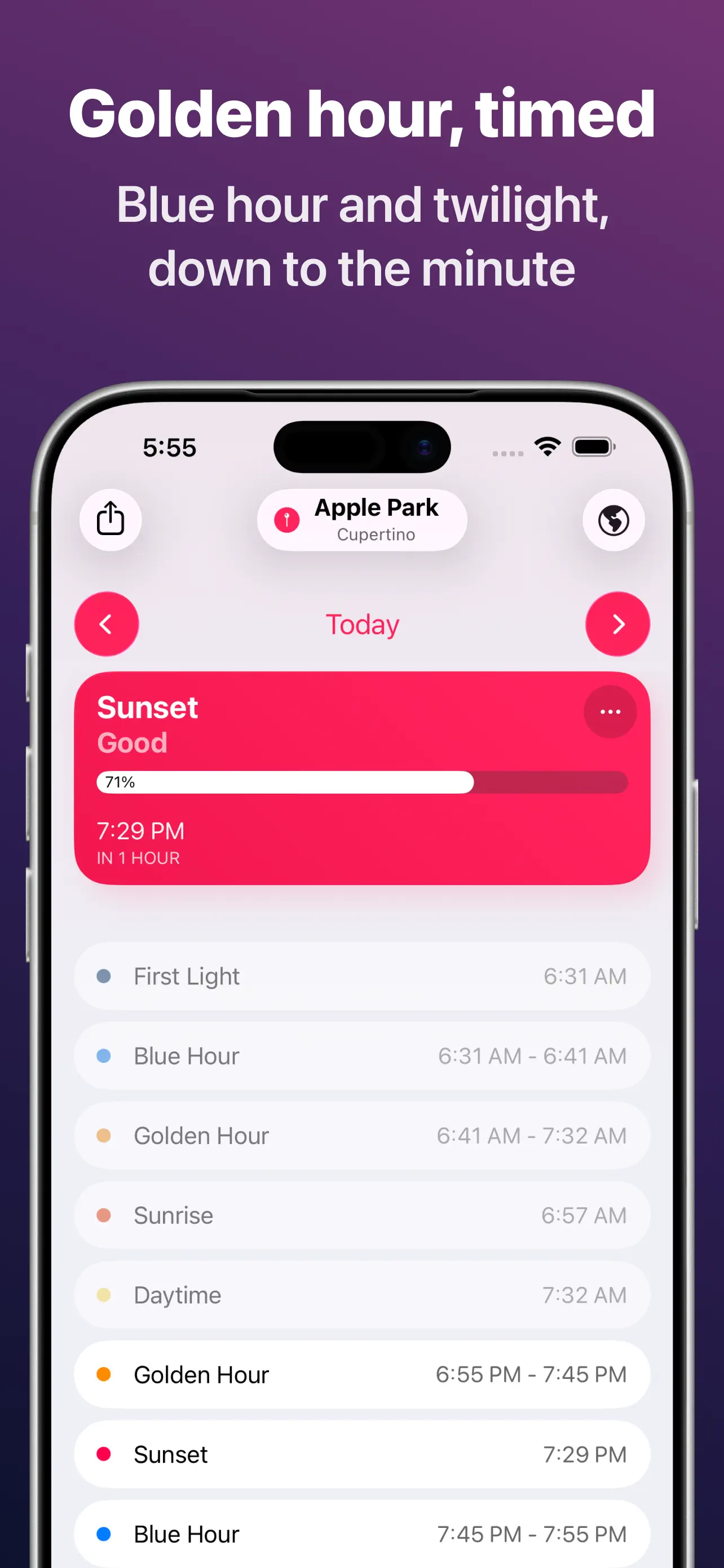 Sunset Predictions: Alpenglow App Store screenshot 2