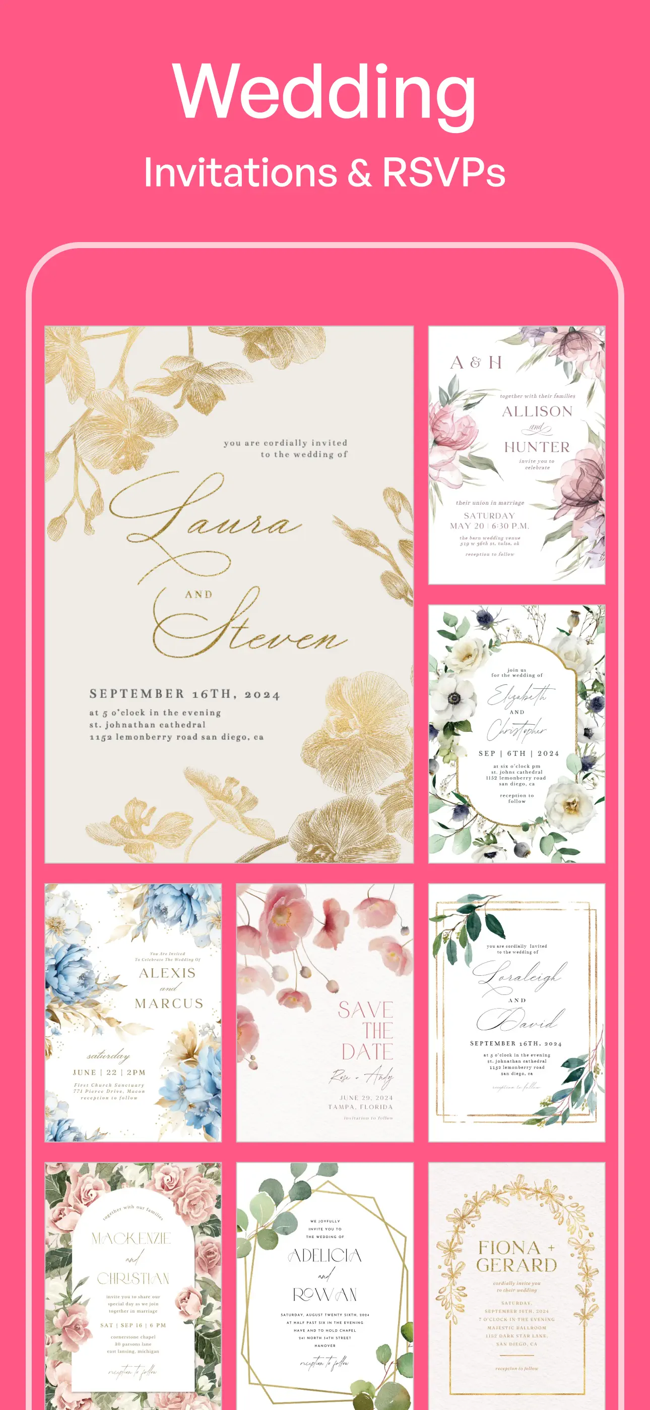 Invitation Maker: Cards & RSVP App Store screenshot 2
