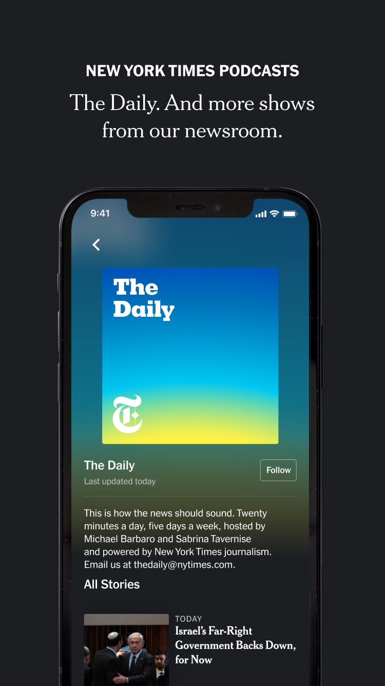 NYT Audio App Store screenshot 3