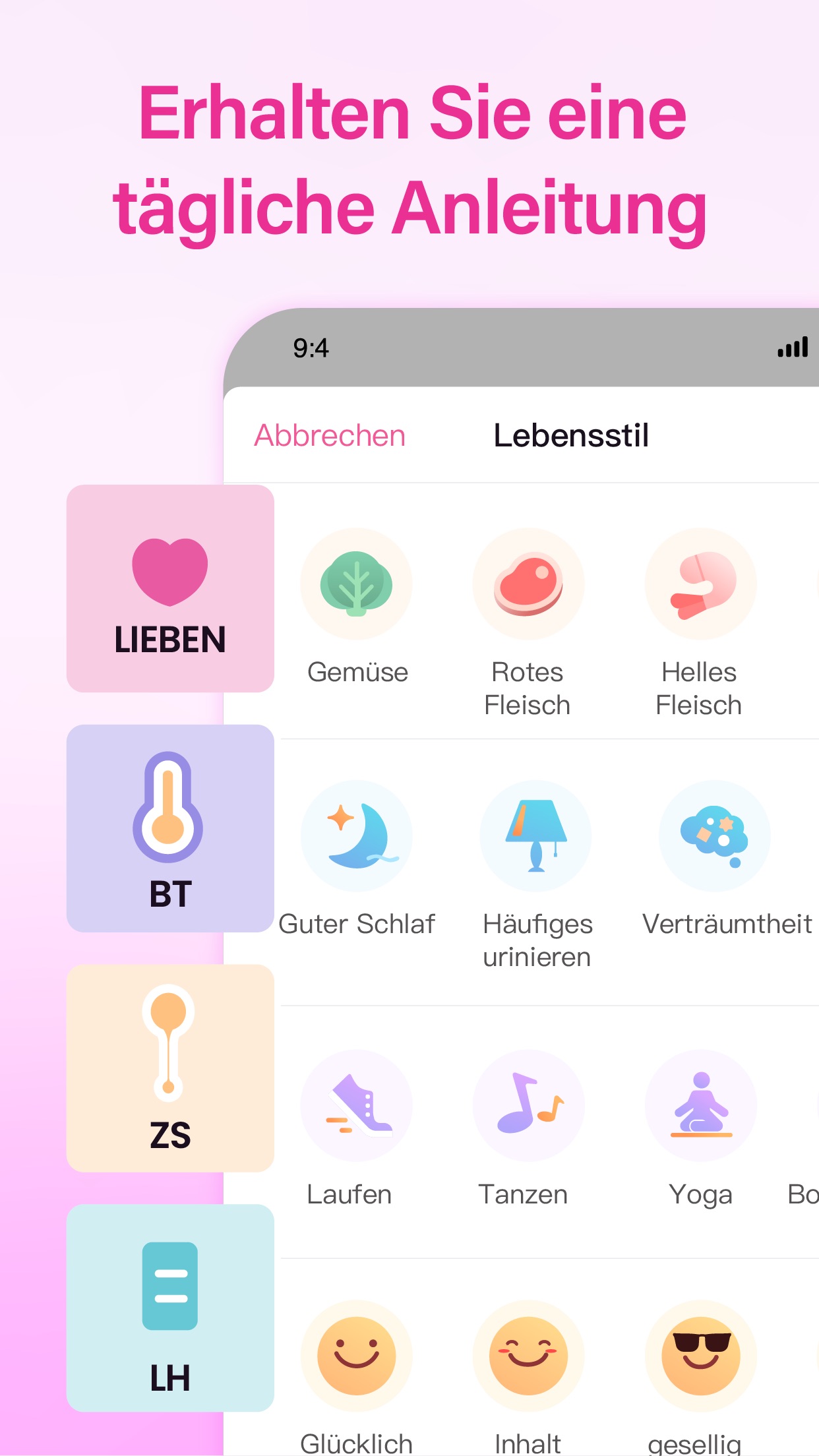 Femometer Eisprungkalender App Store screenshot 2