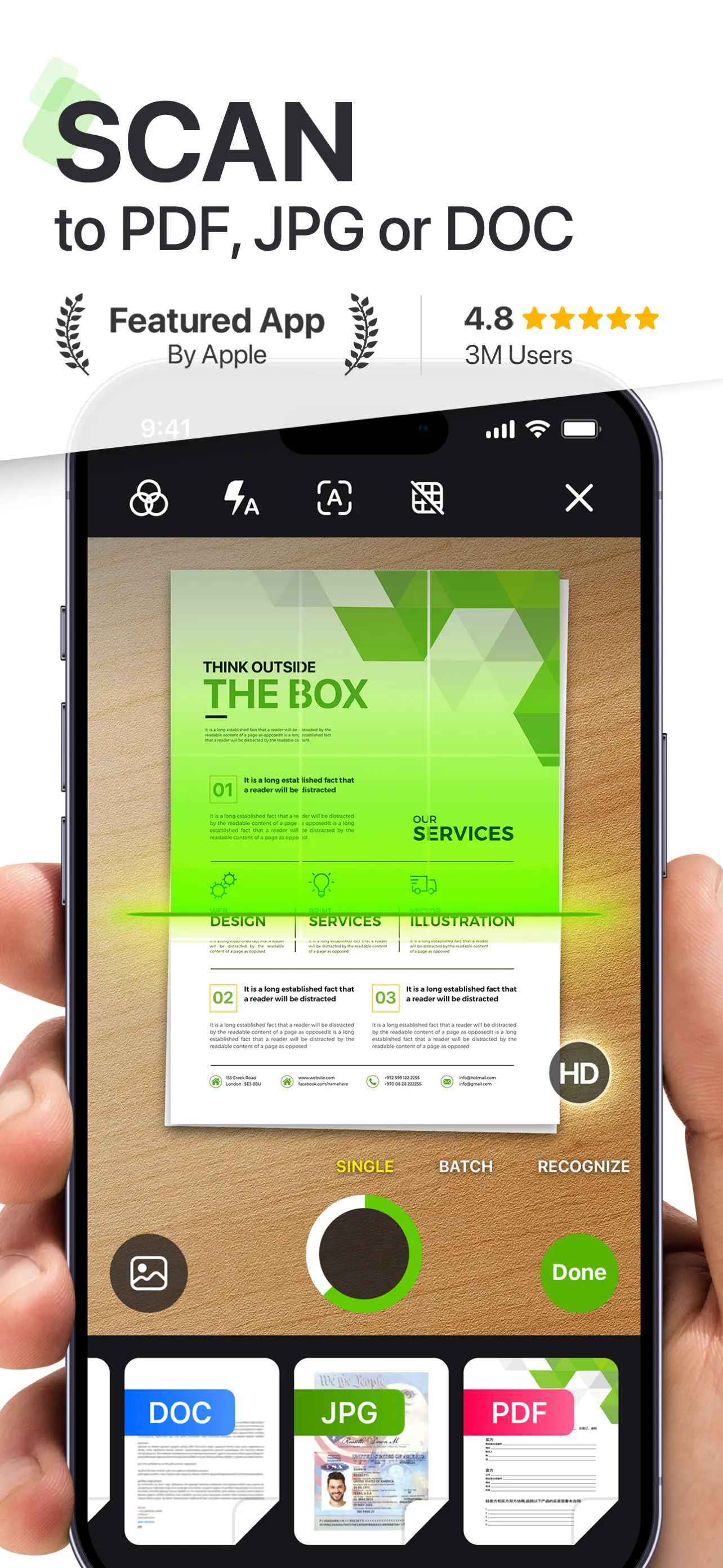 My Scanner: Scan to PDF & Edit App Store screenshot 1