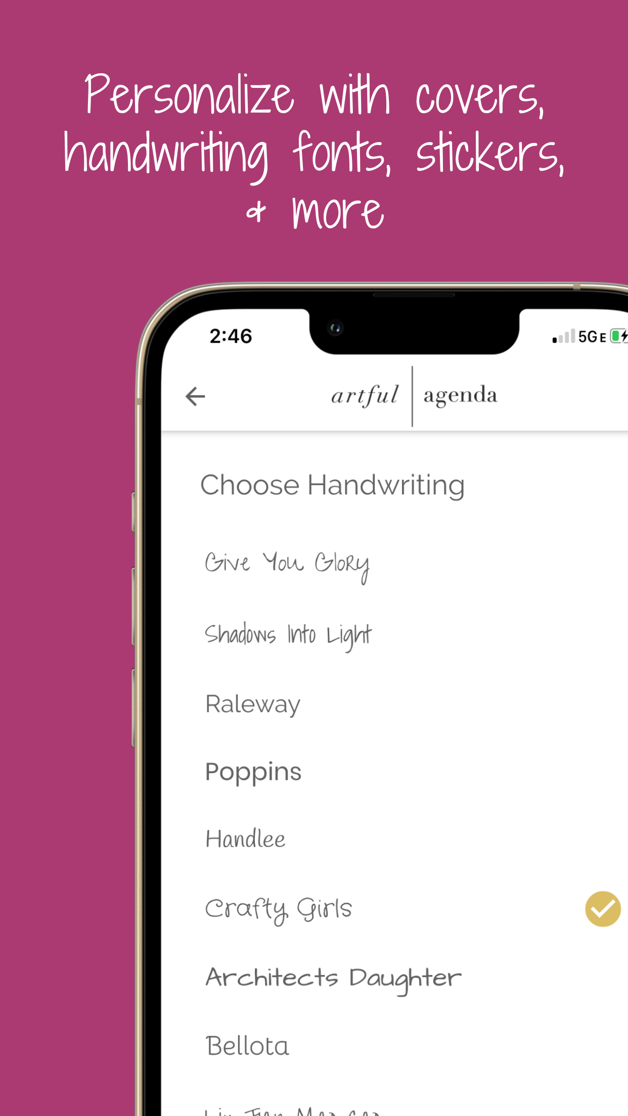 Artful Agenda App Store screenshot 1