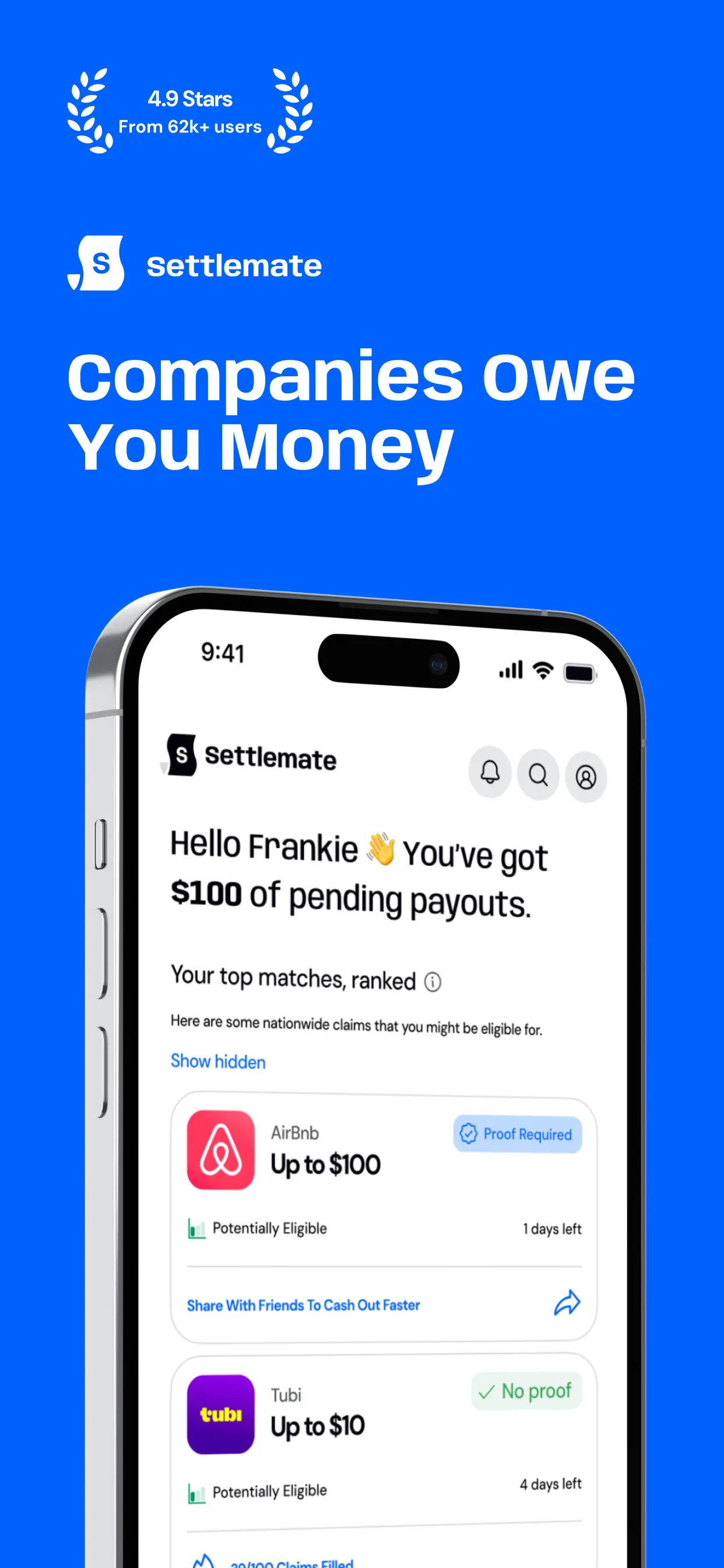 Settlemate: Claim Savings App Store screenshot 1