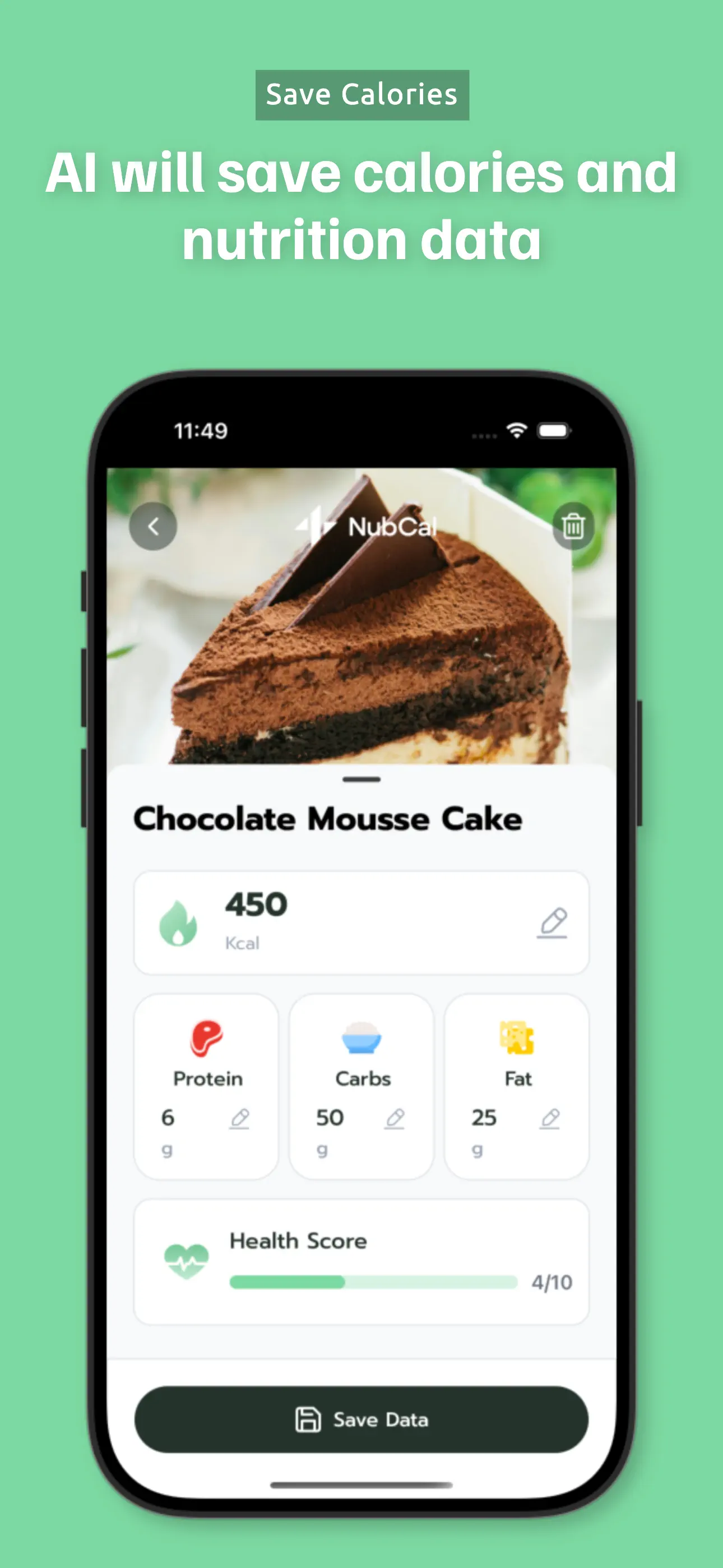 NubCal: AI Calorie Counter App Store screenshot 4