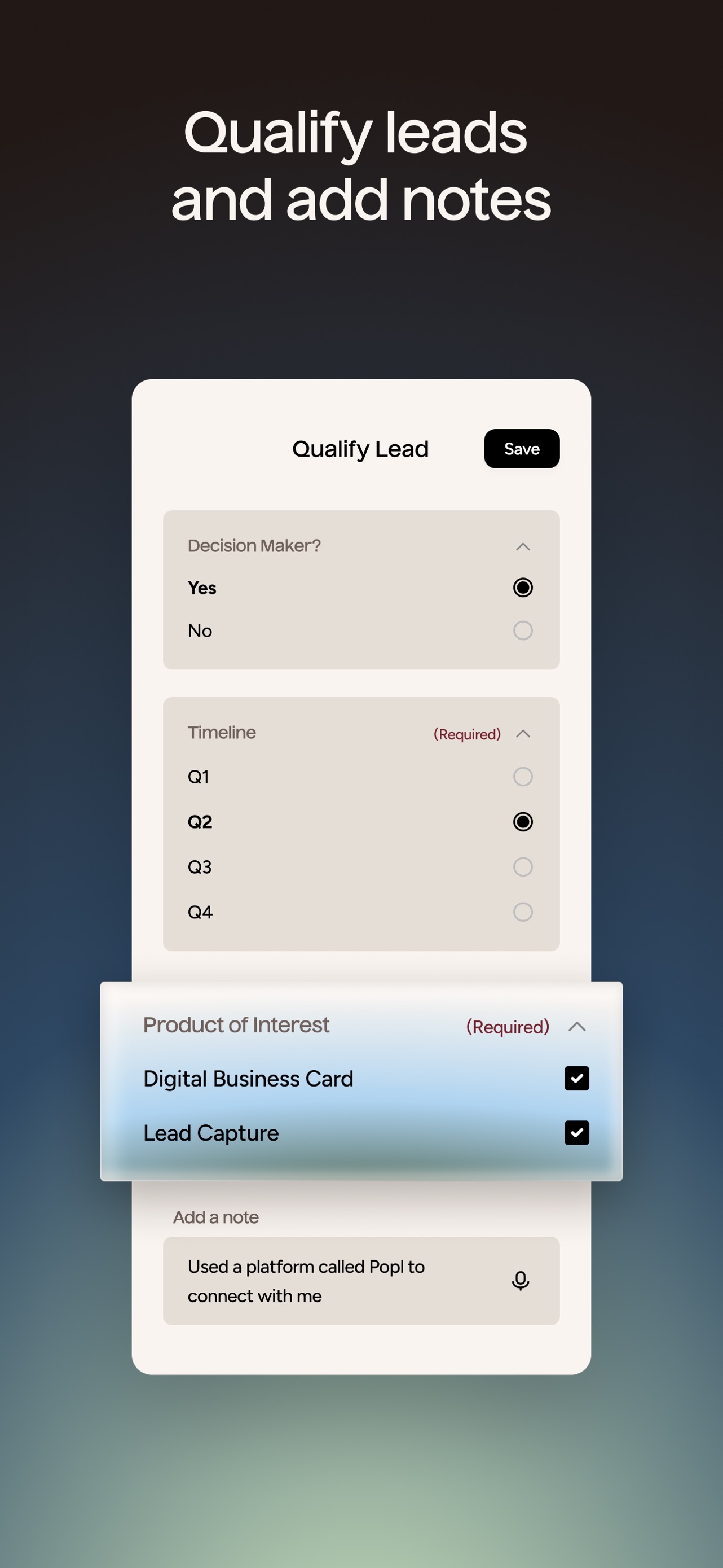 Popl: AI Lead Capture App Store screenshot 4