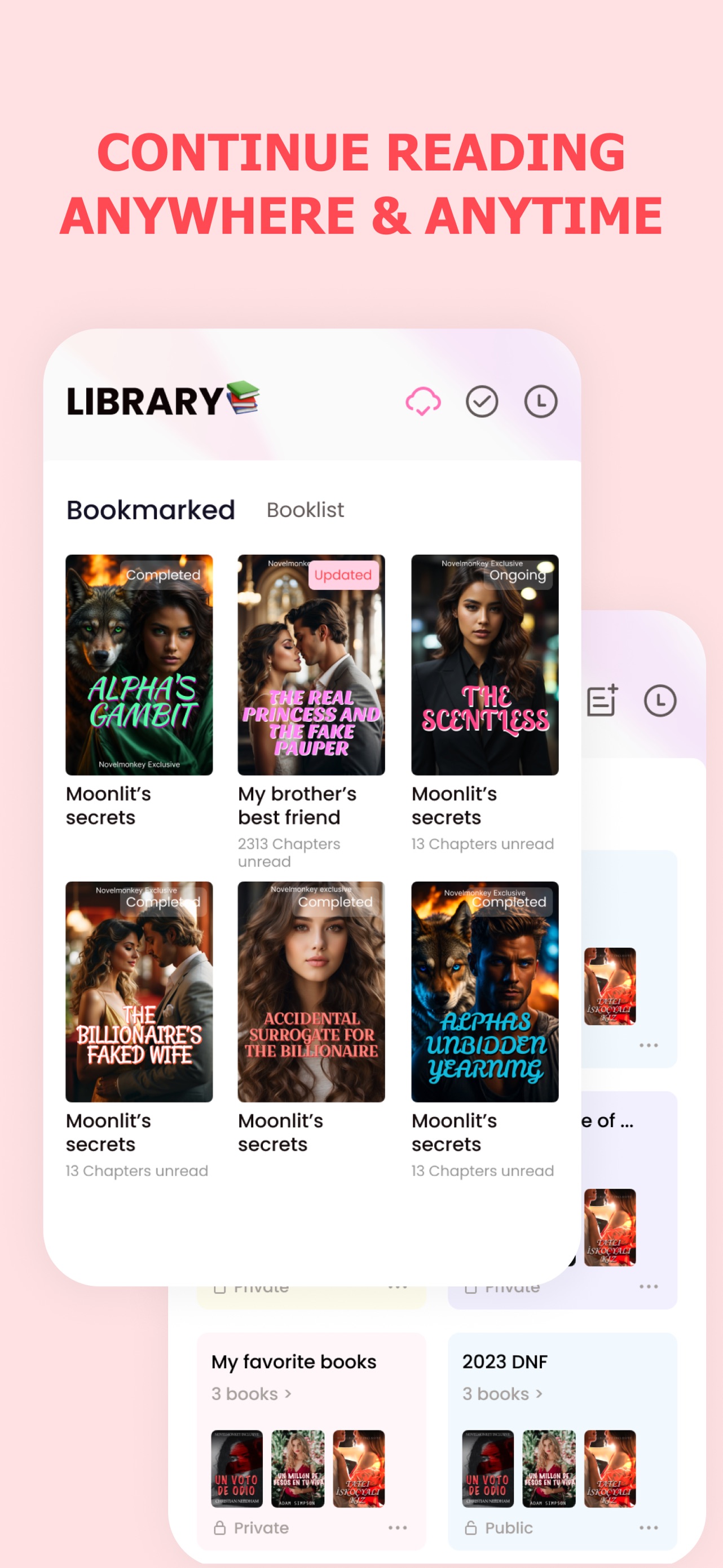 Fictio - Good Novels, Stories App Store screenshot 1