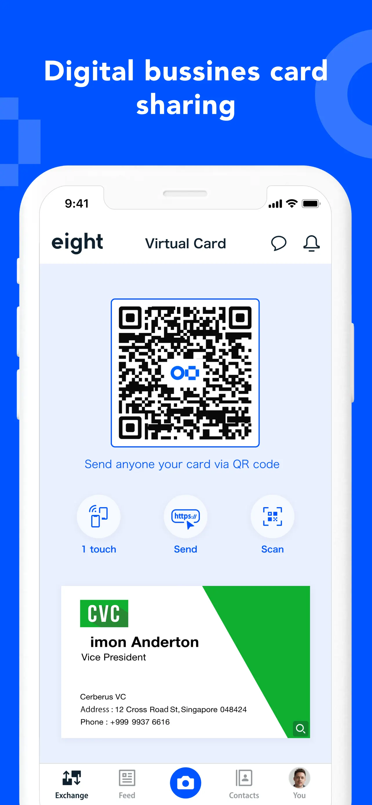 Eight: Business Card Manager App Store screenshot 1