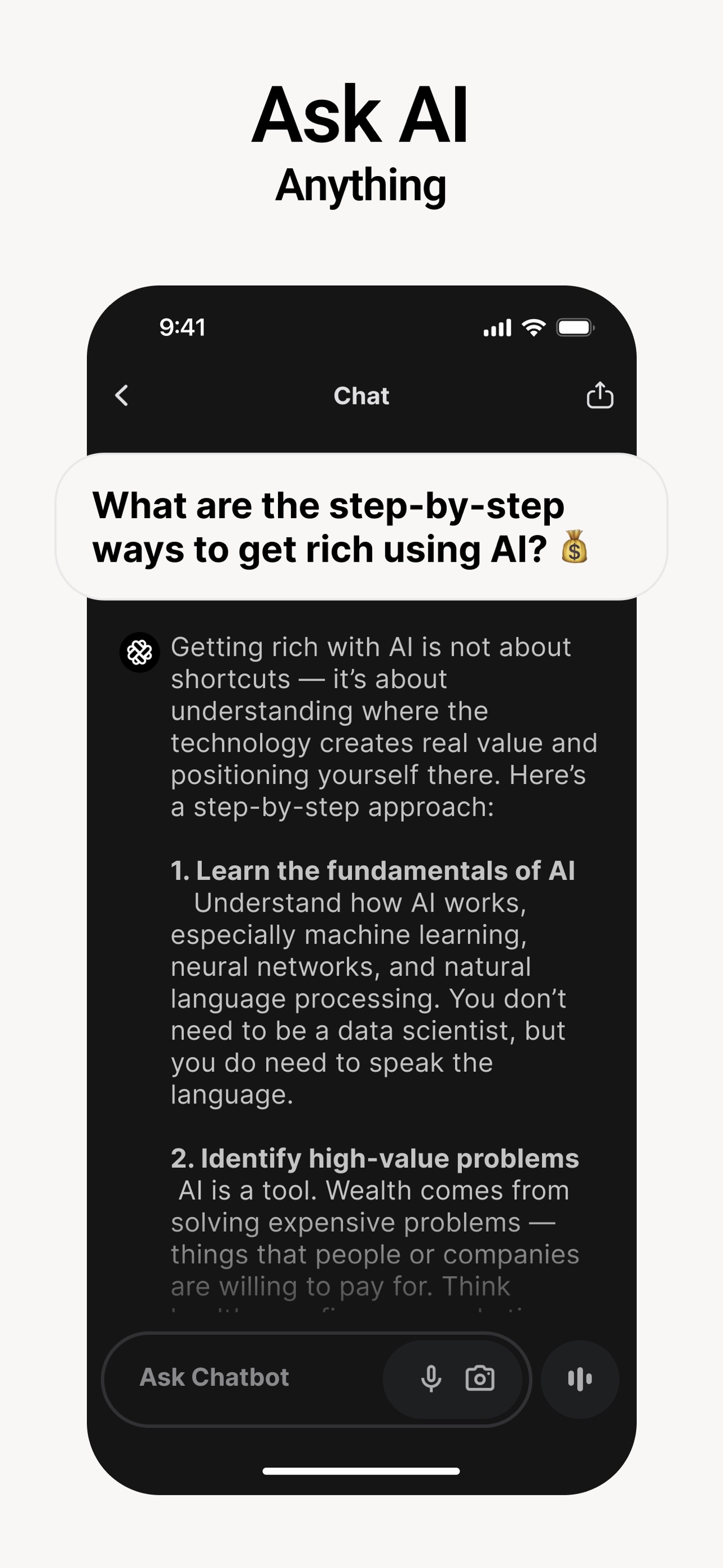 Chatbot App: AI Assistant App Store screenshot 1