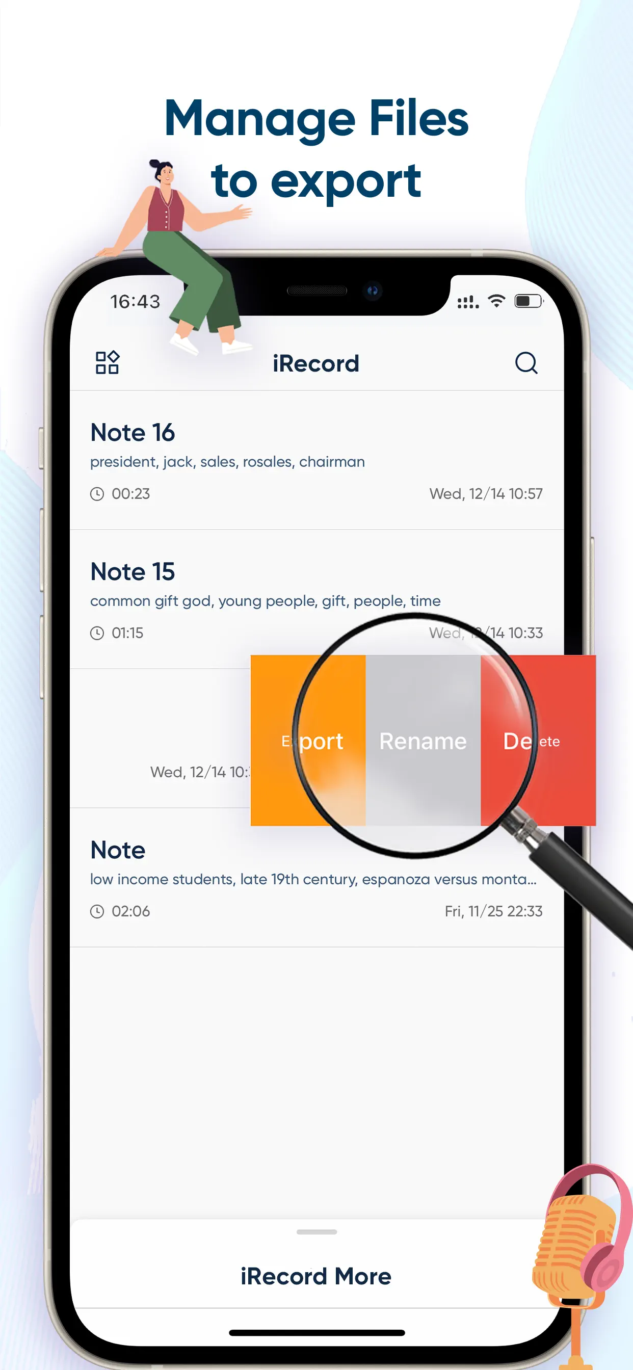 iRecord: Transcribe Voice Memo App Store screenshot 4