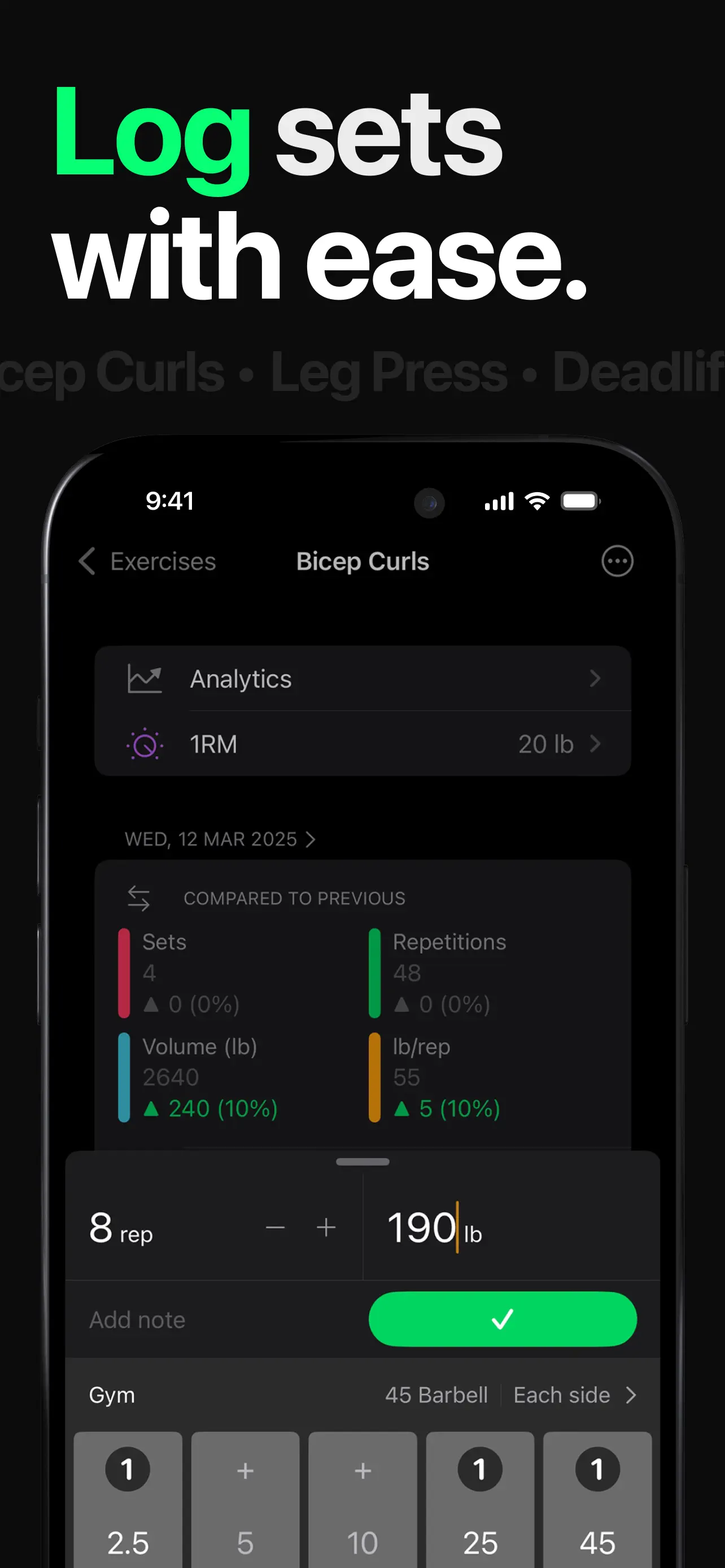 Setgraph: Gym Workout Tracker App Store screenshot 2