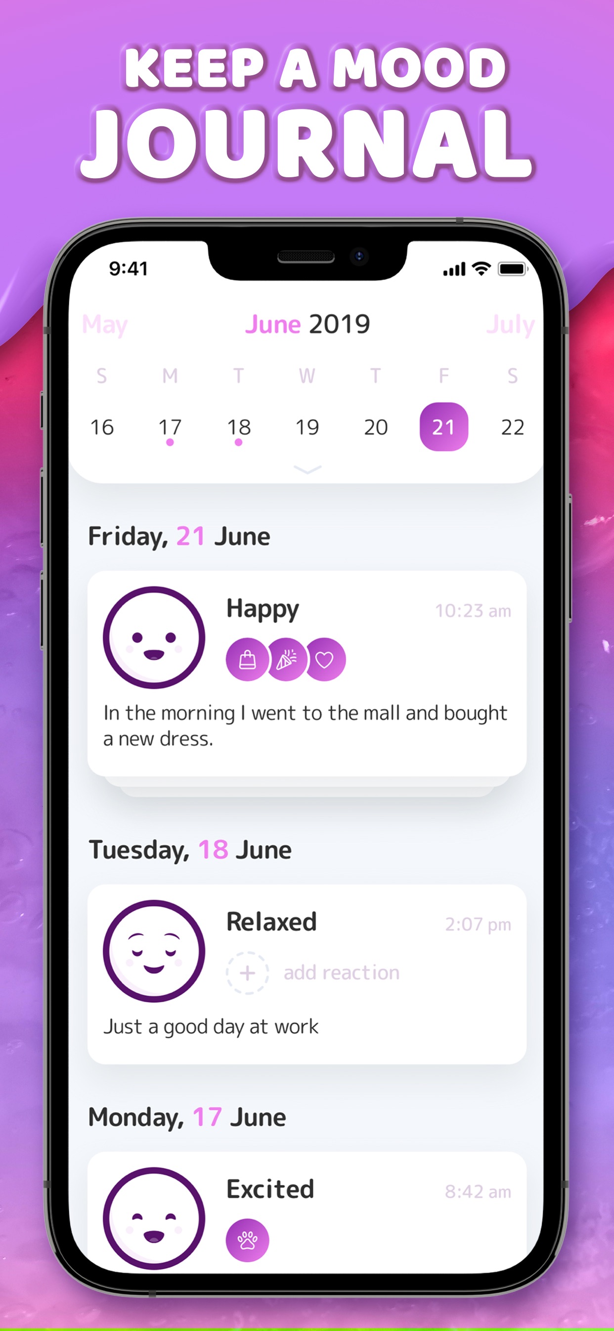 Mood Balance:Self Care Tracker App Store screenshot 2