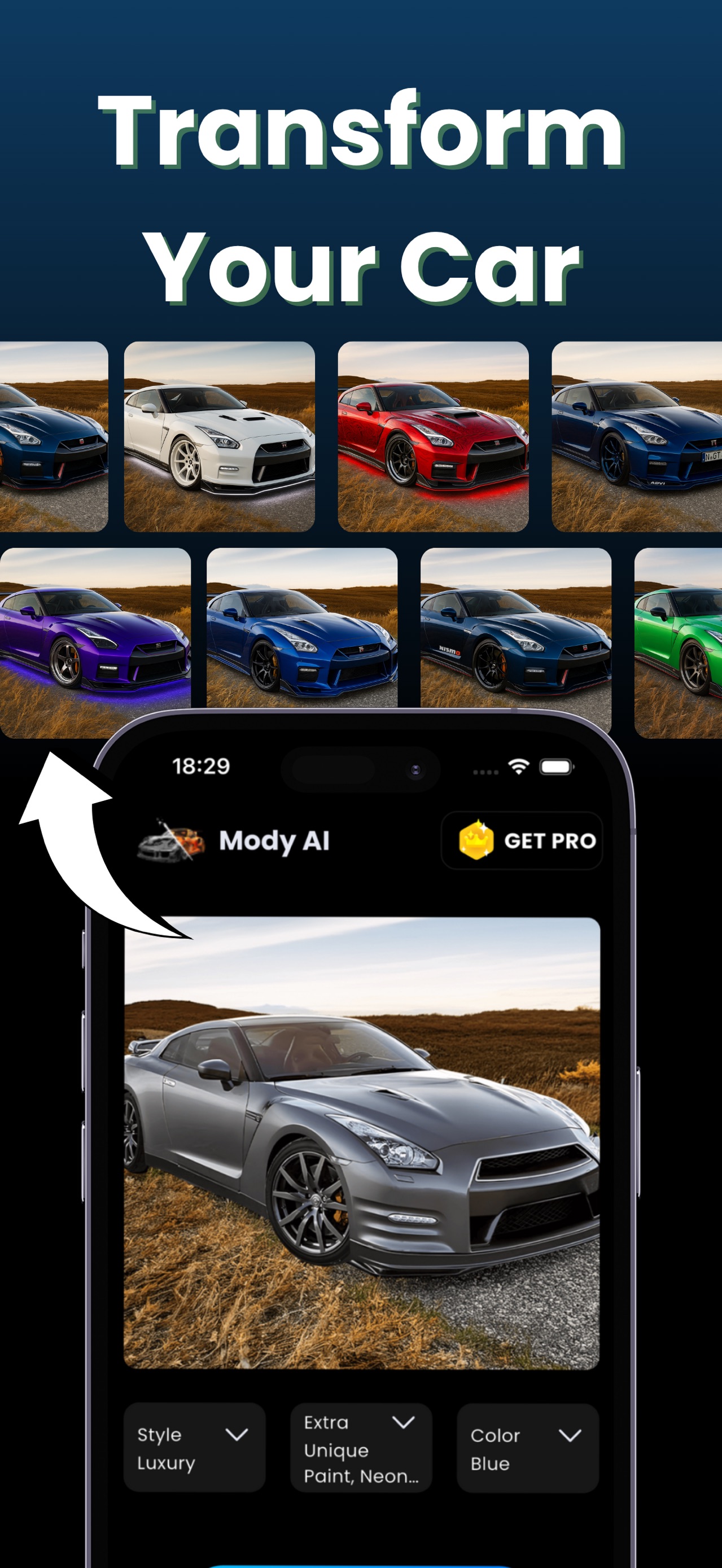 Mody : AI Car Modifications App Store screenshot 1