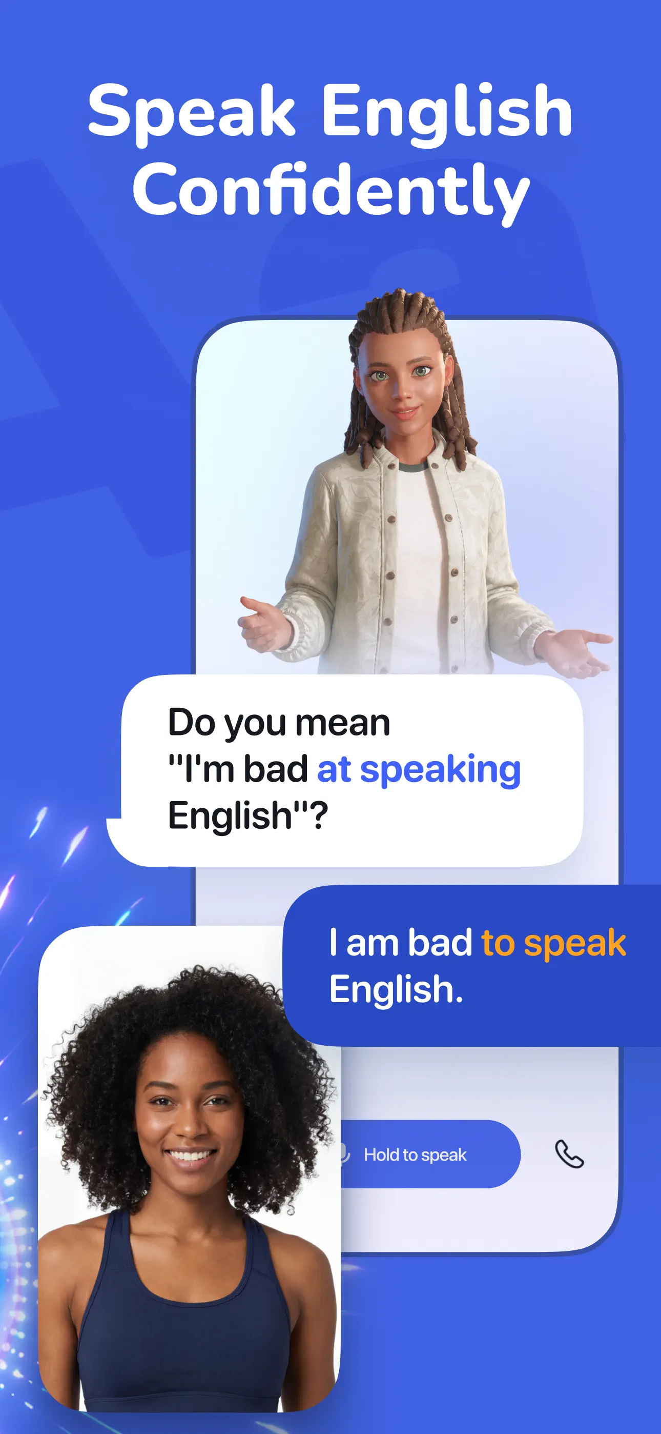 Hablo: Speak & Learn English App Store screenshot 3
