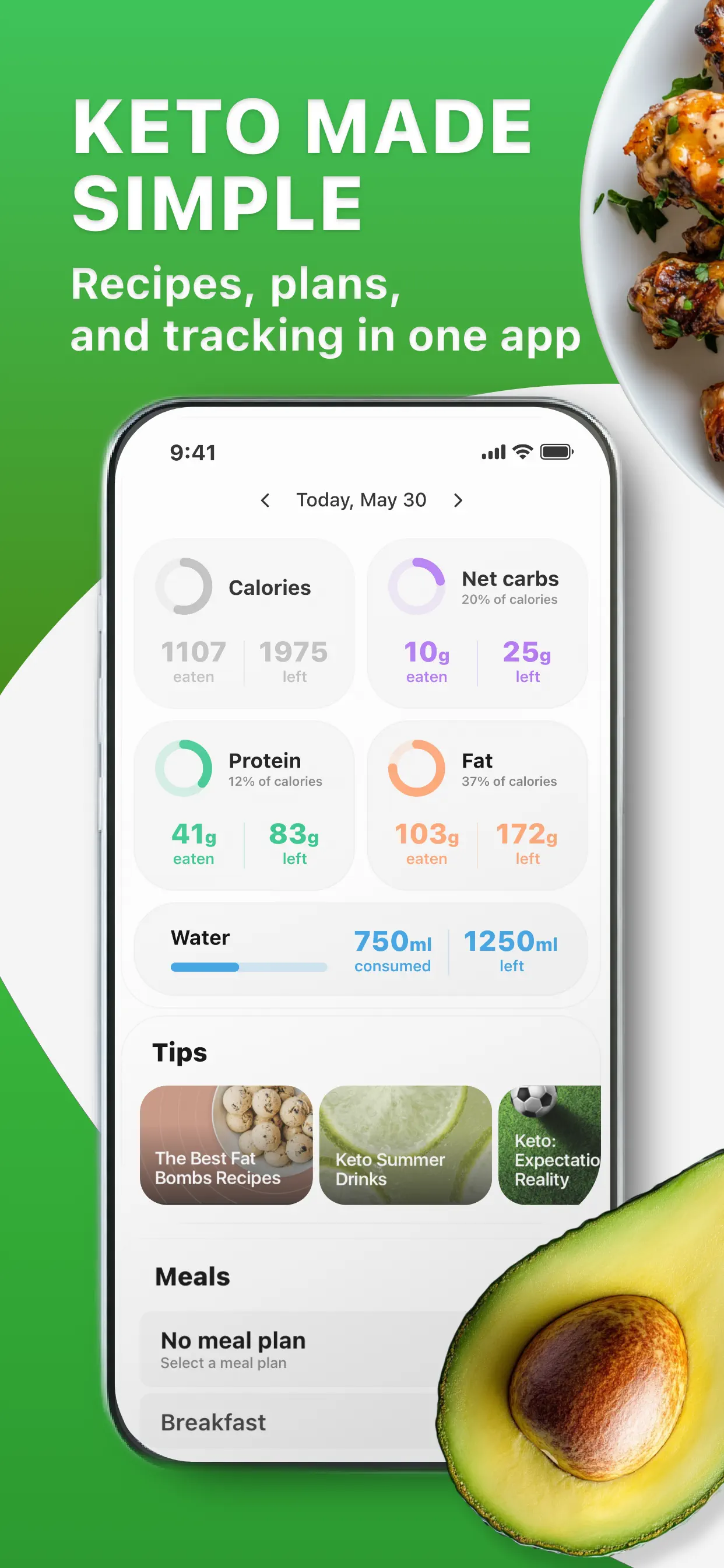 Keto diet app－Low carb manager App Store screenshot 1