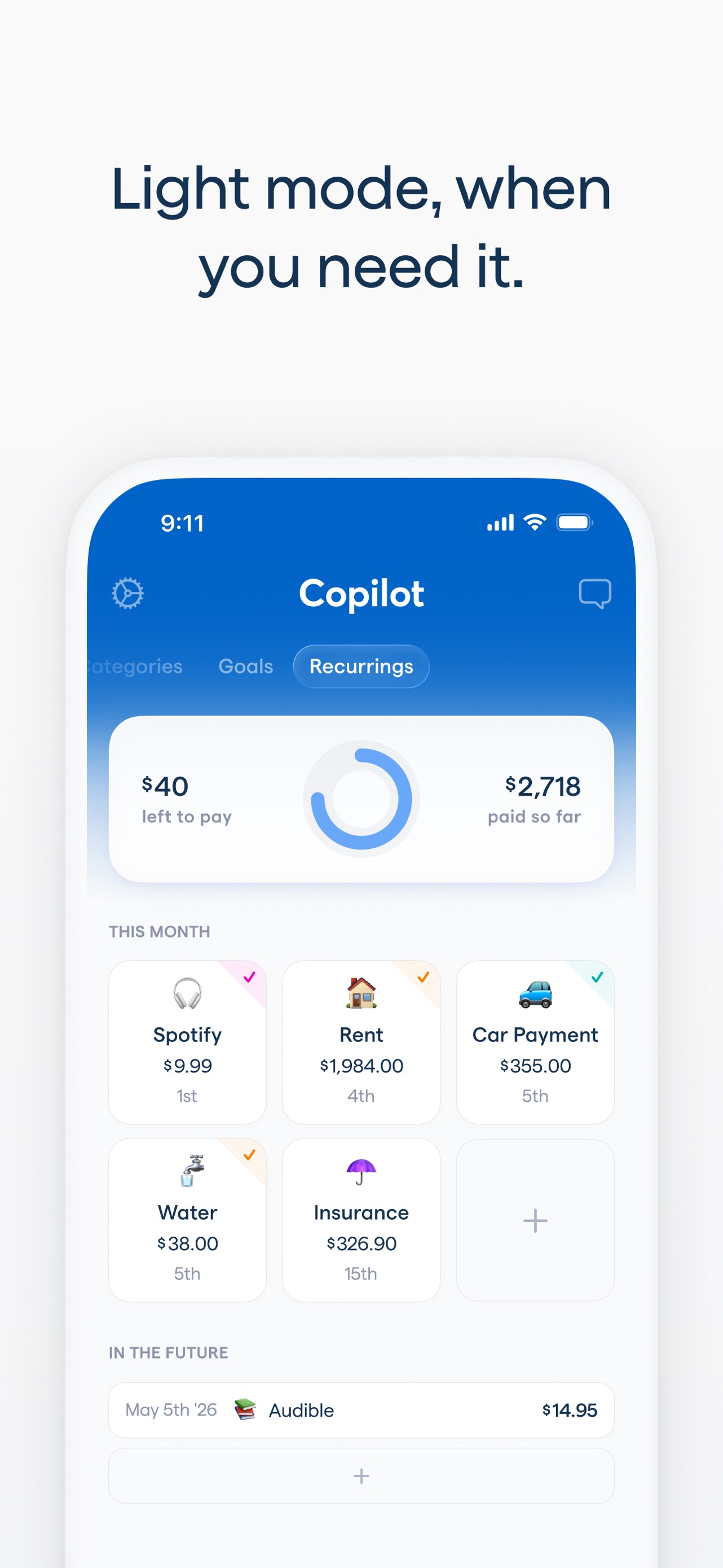 Copilot: Track & Budget Money App Store screenshot 1