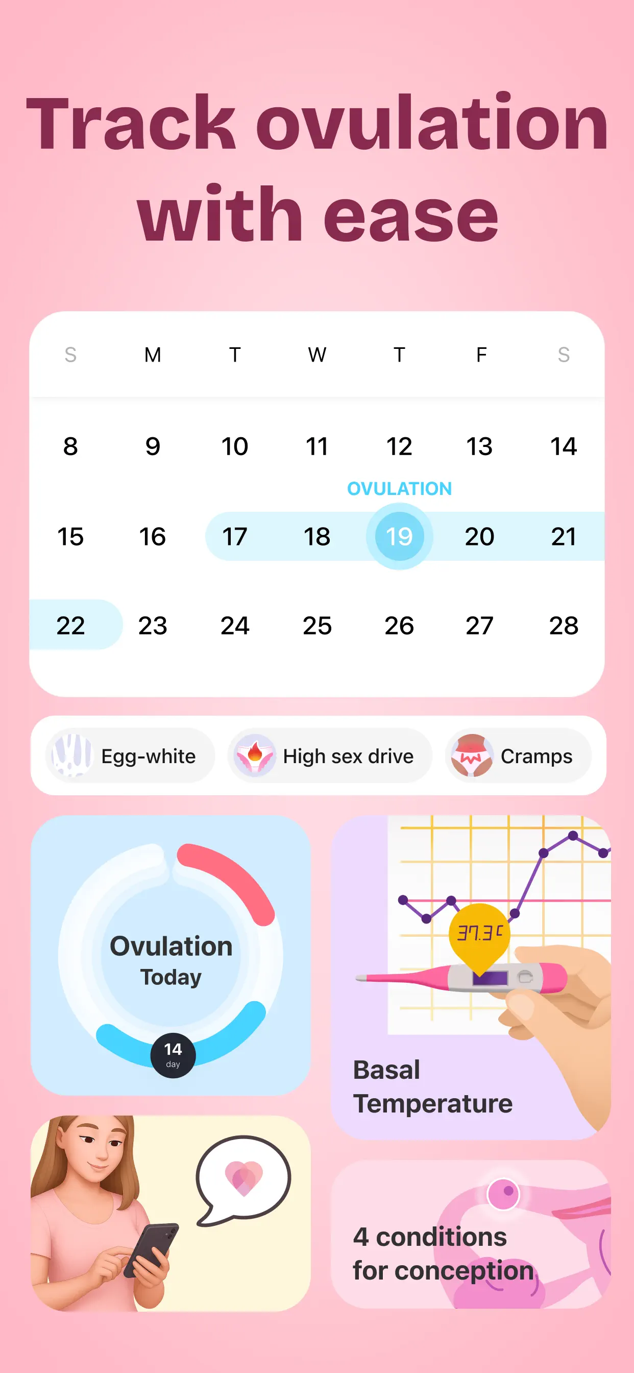 Clover －Period Tracker, Cycle App Store screenshot 2