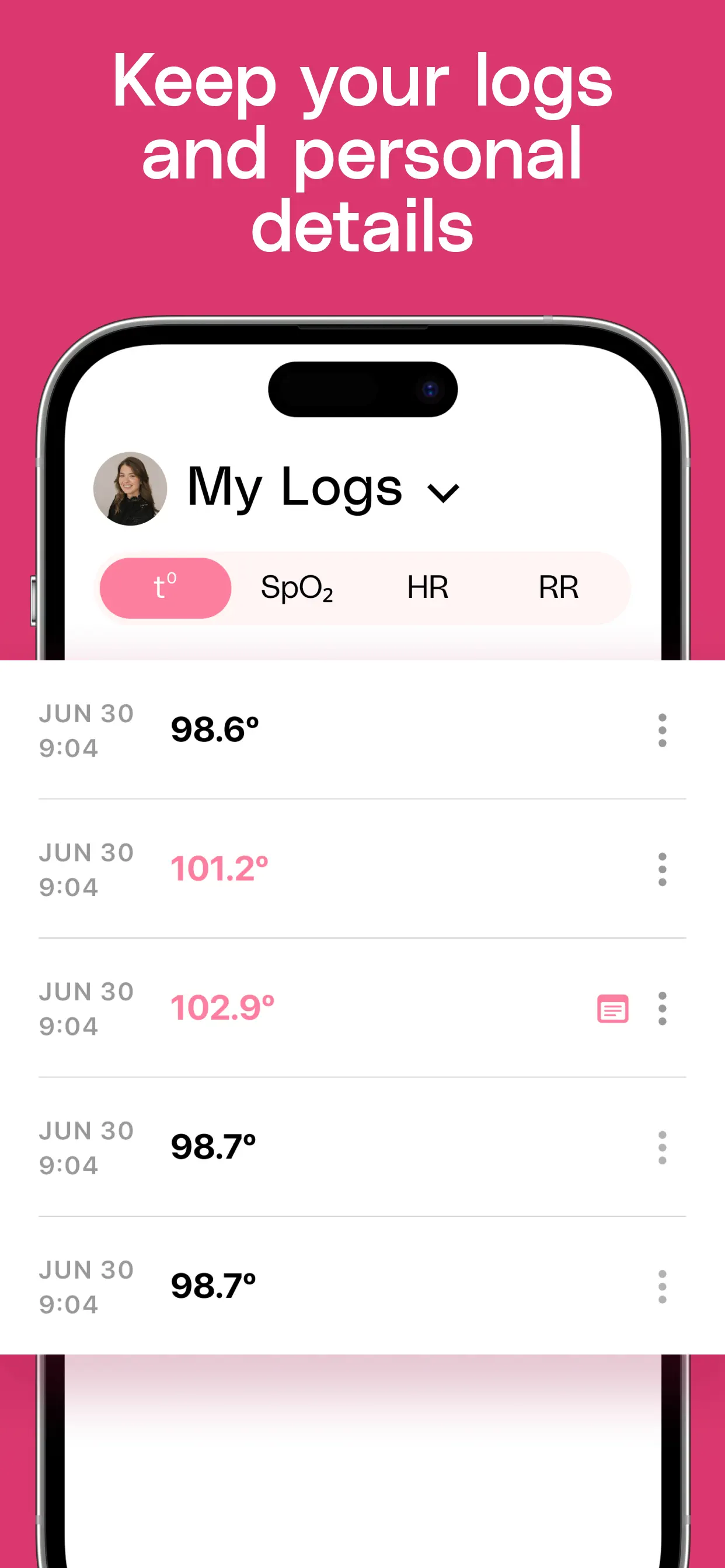 Body Temperature App For Fever App Store screenshot 4