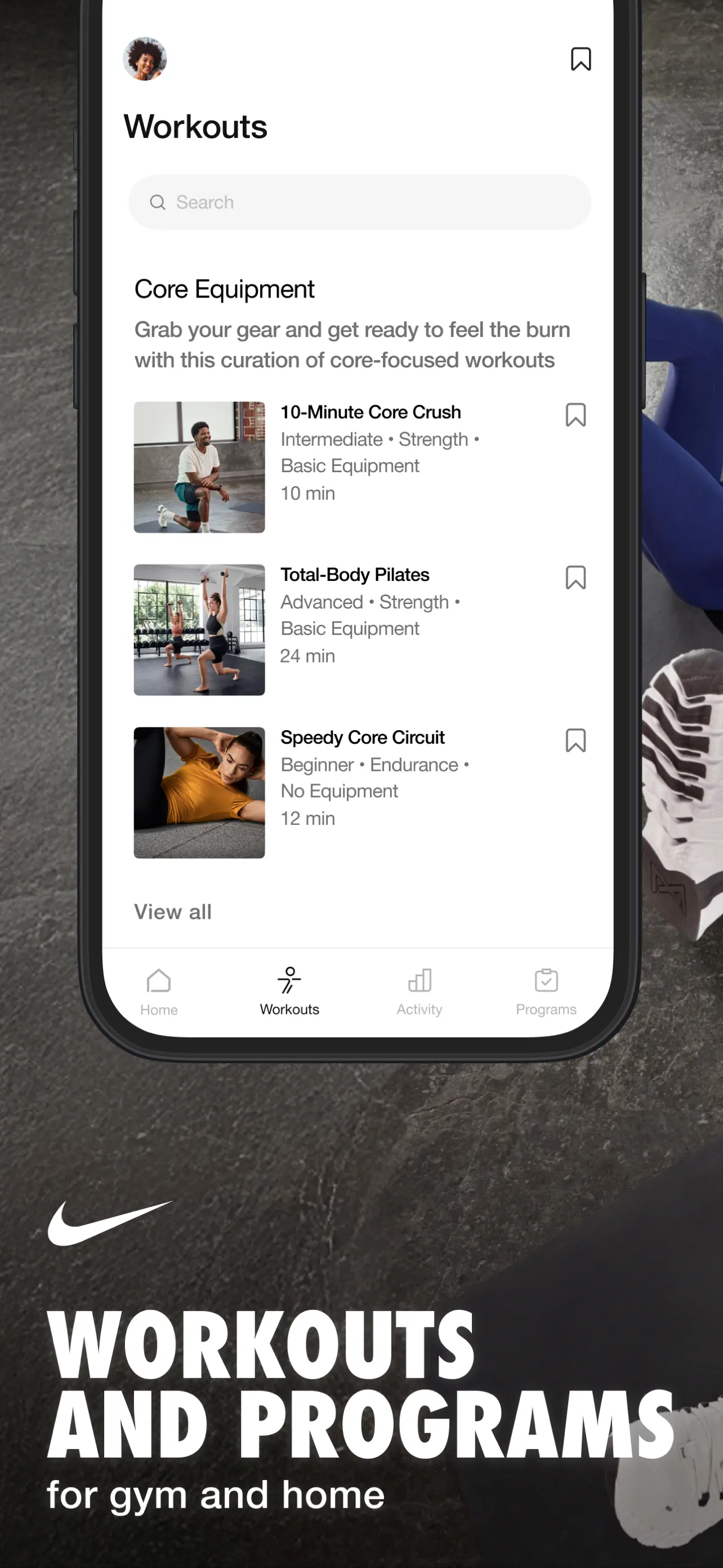 Nike Training Club App Store screenshot 1