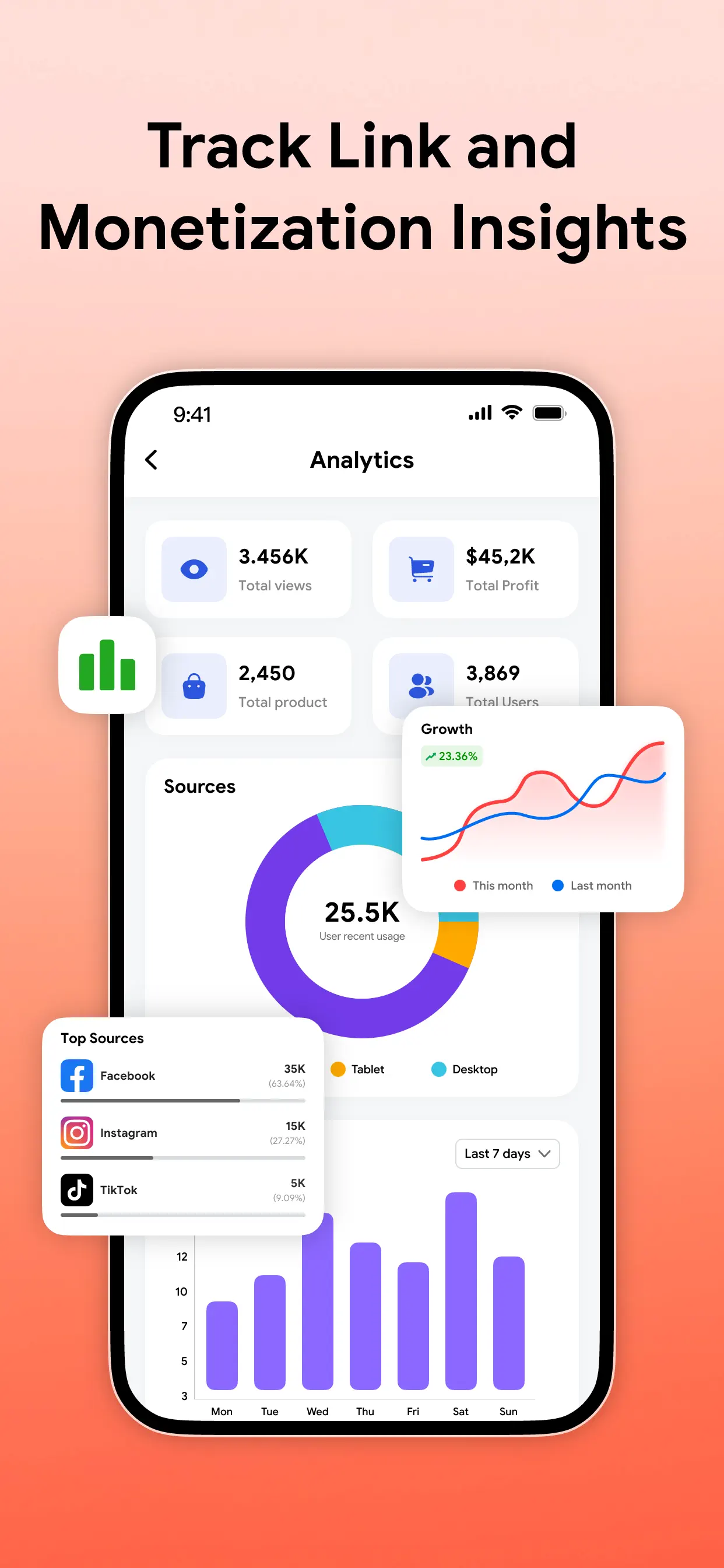 Linkbio - Link in Bio Builder App Store screenshot 4