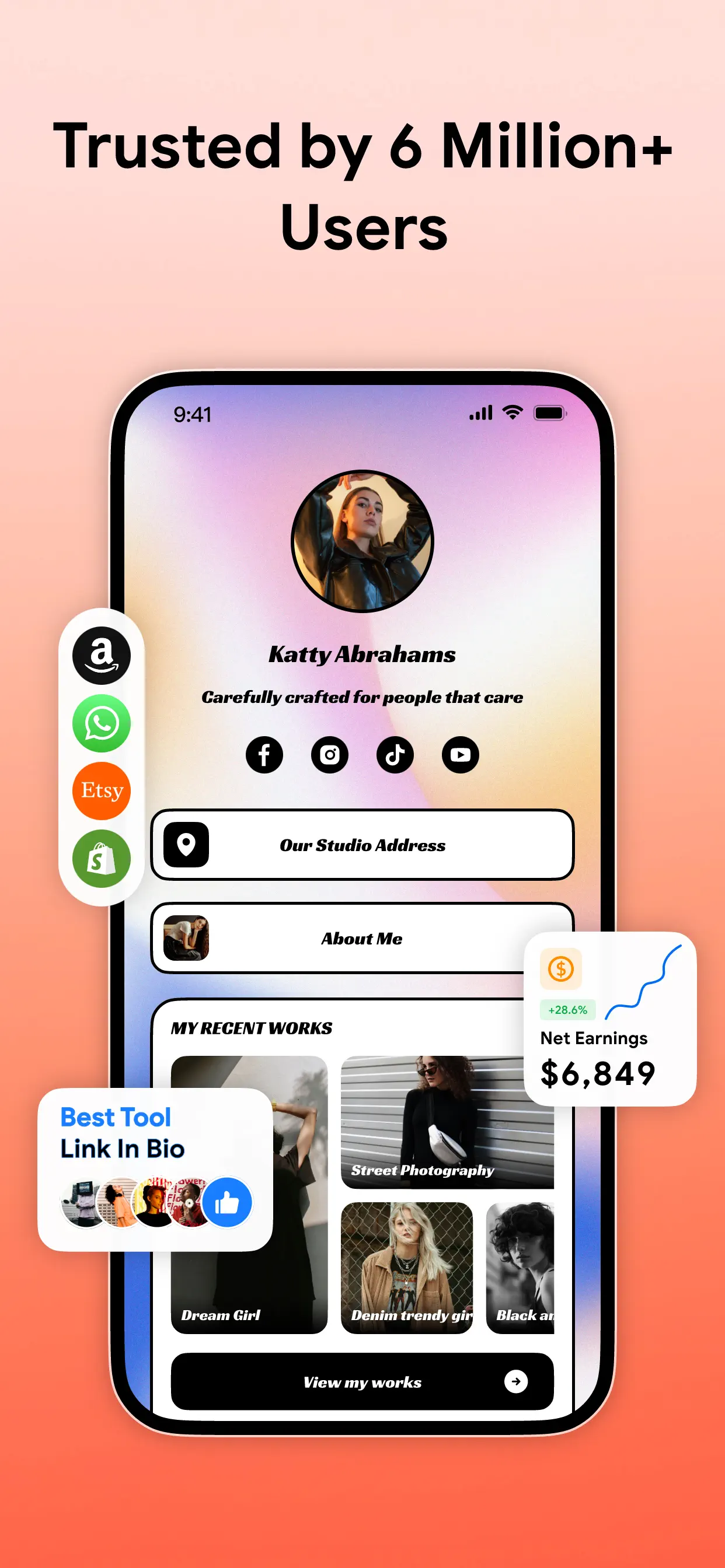 Linkbio - Link in Bio Builder App Store screenshot 1