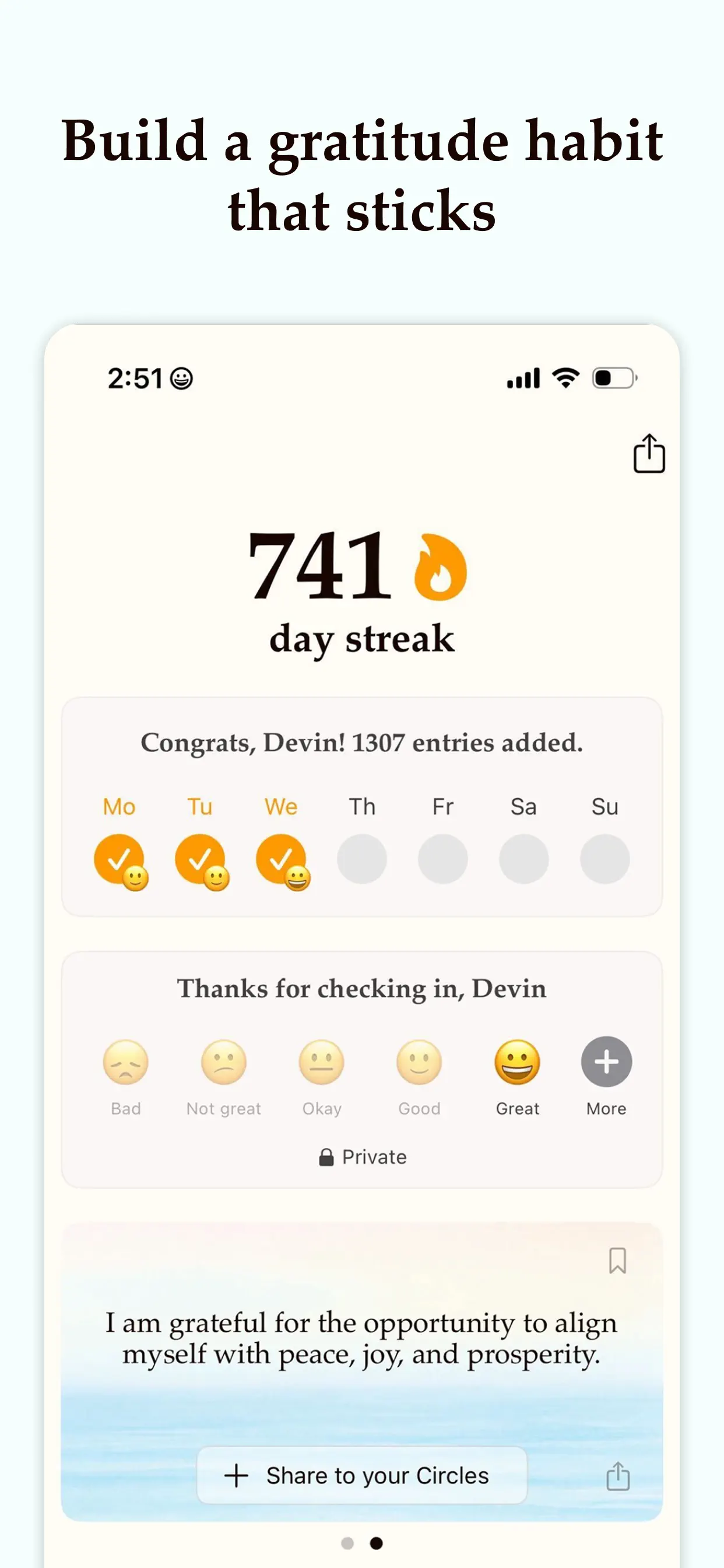 Gratitude Plus – Journal App Store screenshot 3