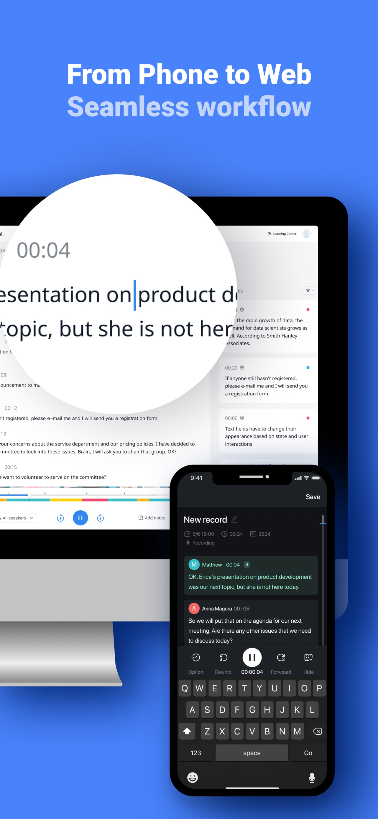 Notta Transcribe Voice to Text App Store screenshot 1