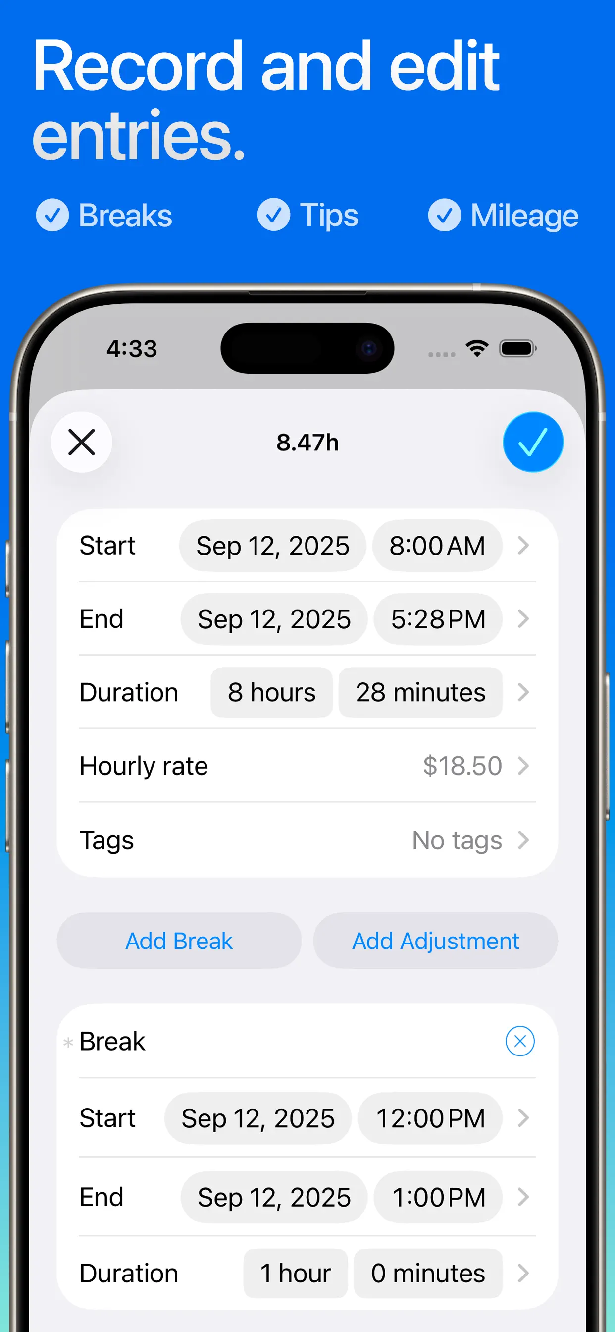 Hours Tracker: Time Tracking App Store screenshot 4