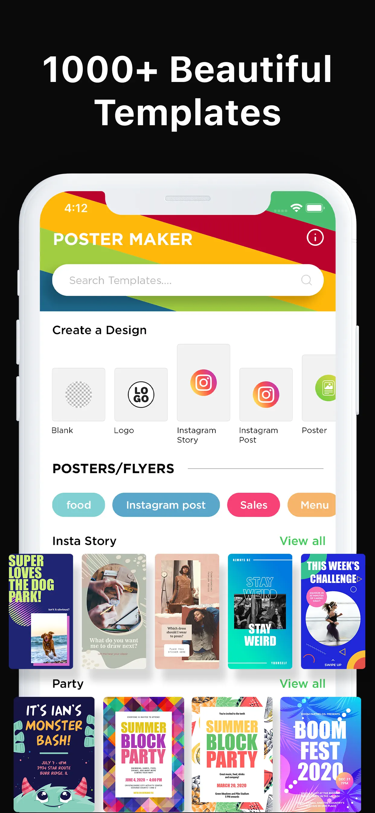 Poster Maker + Flyer Creator App Store screenshot 1