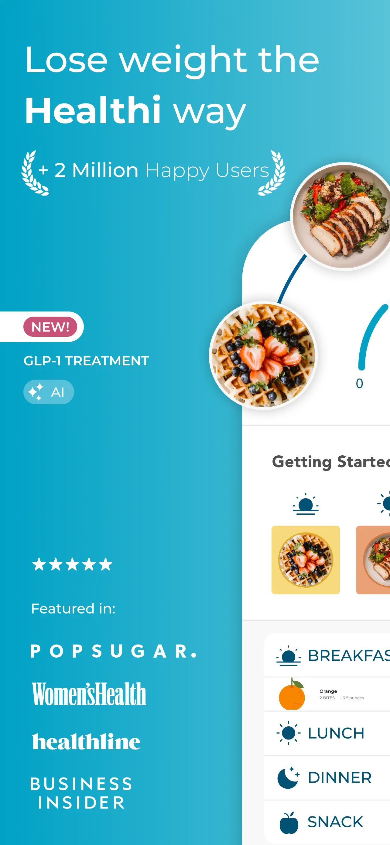 Healthi: Weight Loss, Diet App App Store screenshot 1