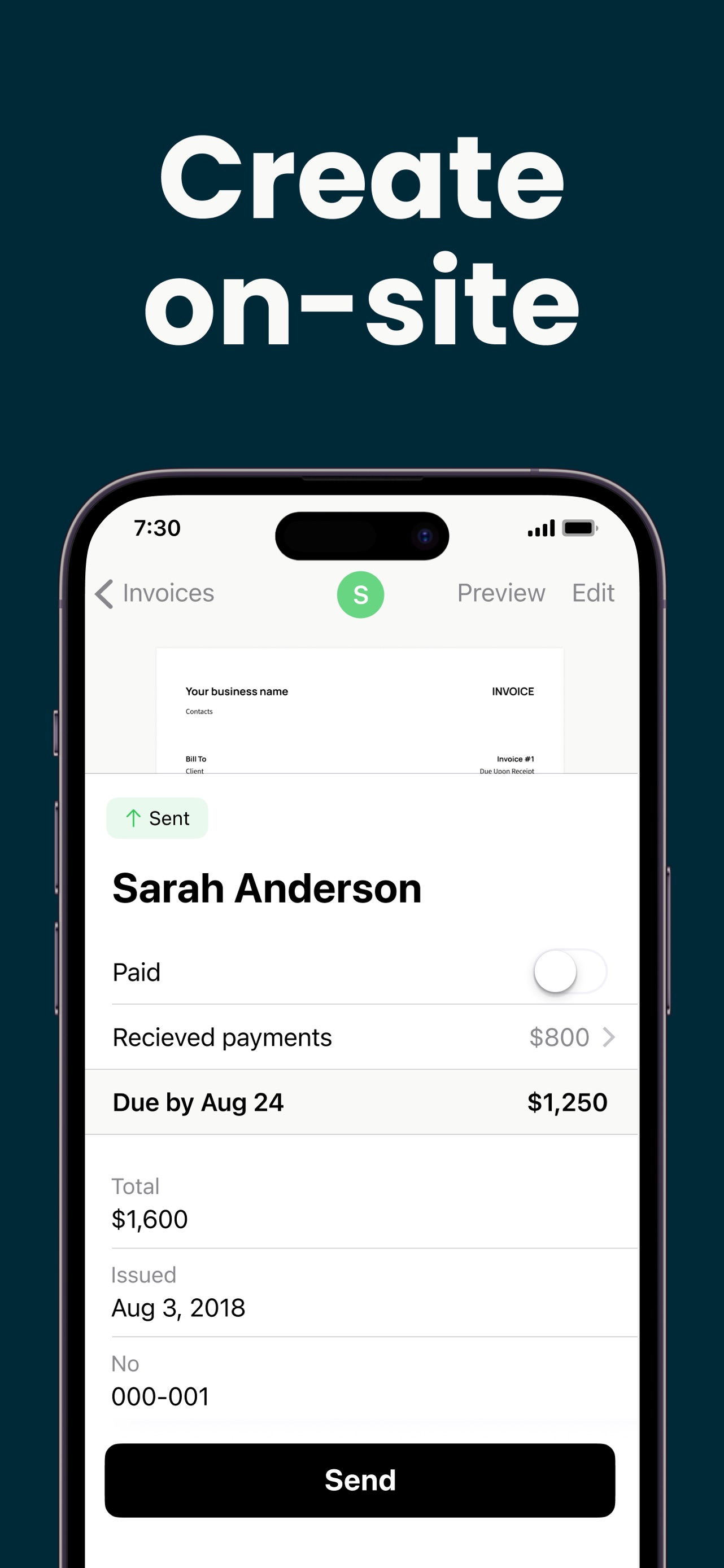 Invoice Maker ▸ Estimate App App Store screenshot 3