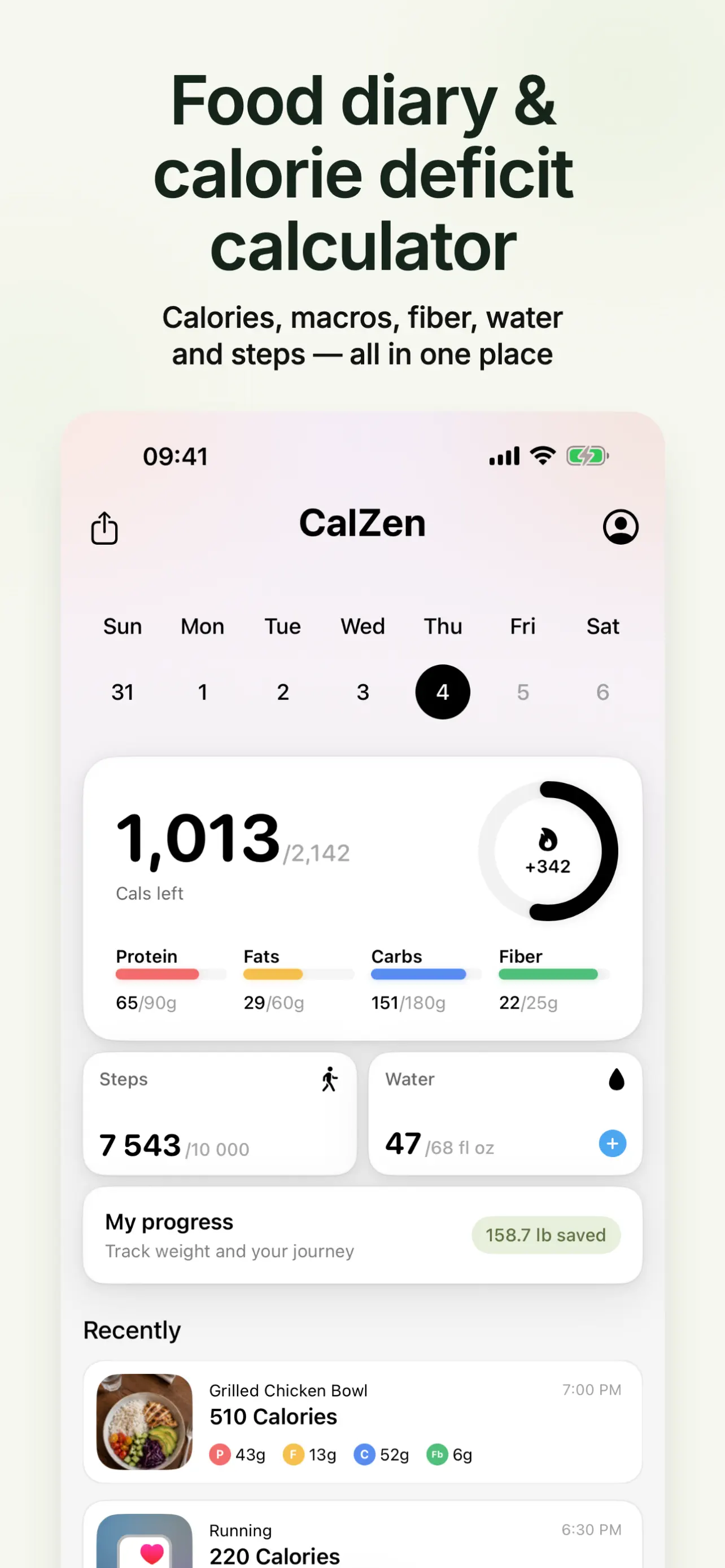 CalZen AI Food Calorie Counter App Store screenshot 2