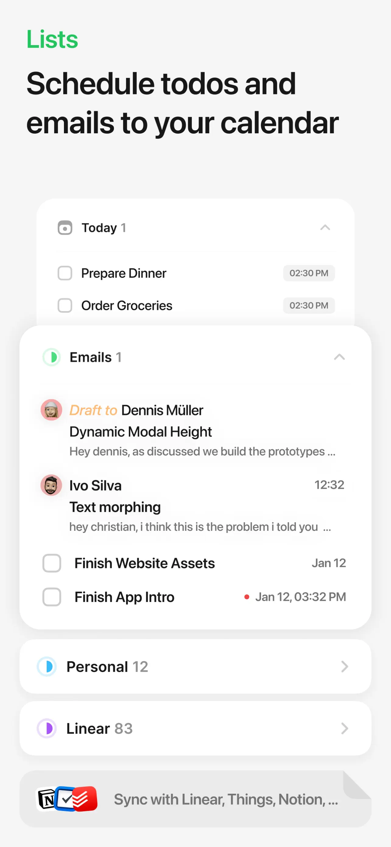 Amie - Todos, calendar App Store screenshot 3