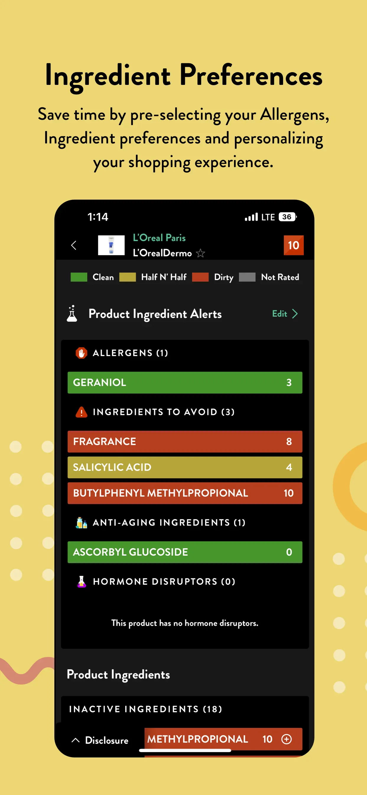 Think Dirty – Shop Clean App Store screenshot 4