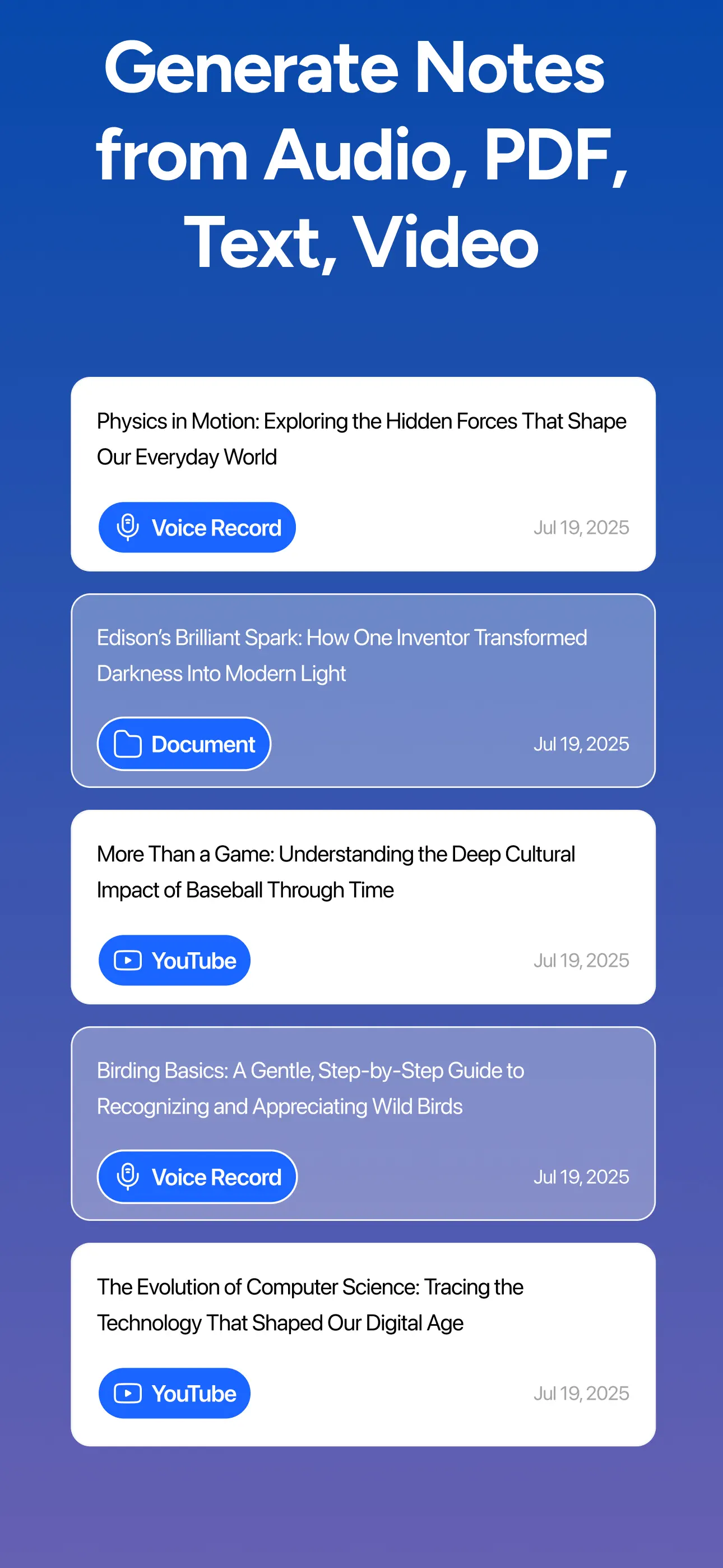 AI Note Taker - NotebookAI App Store screenshot 1