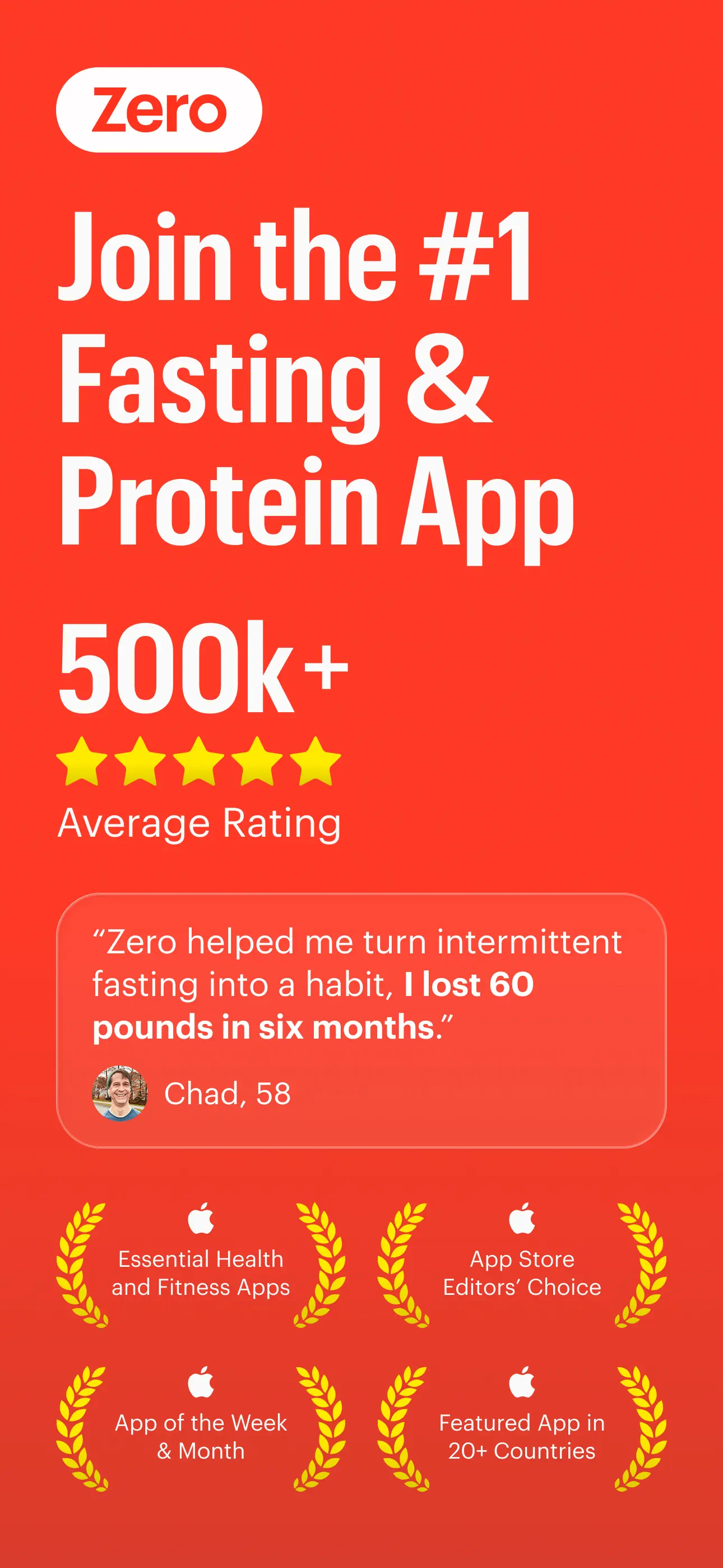 Zero: Fasting & Food Tracker App Store screenshot 1