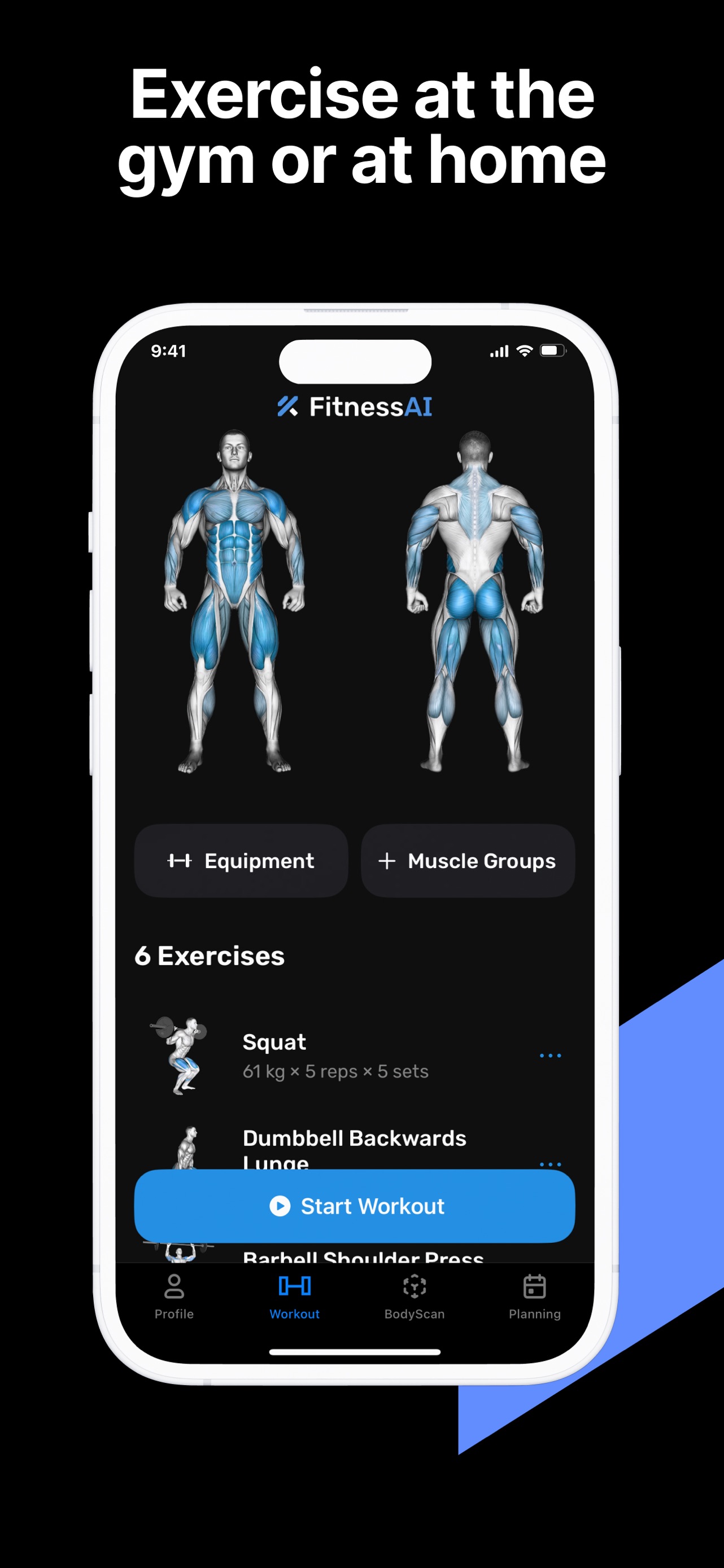 Fitness AI Gym Workout Planner App Store screenshot 3