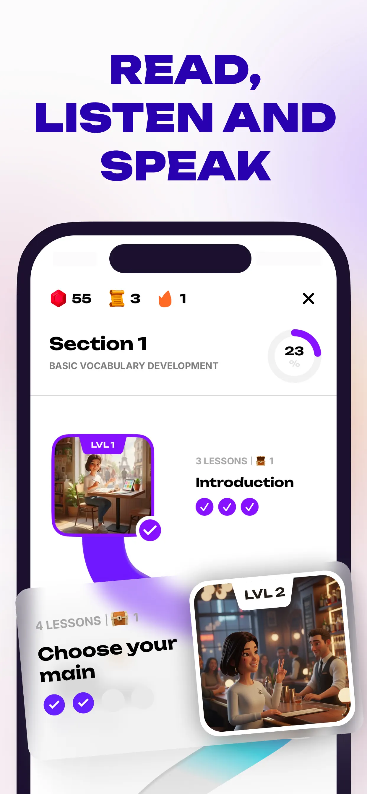 Emma: Learn Languages App Store screenshot 3