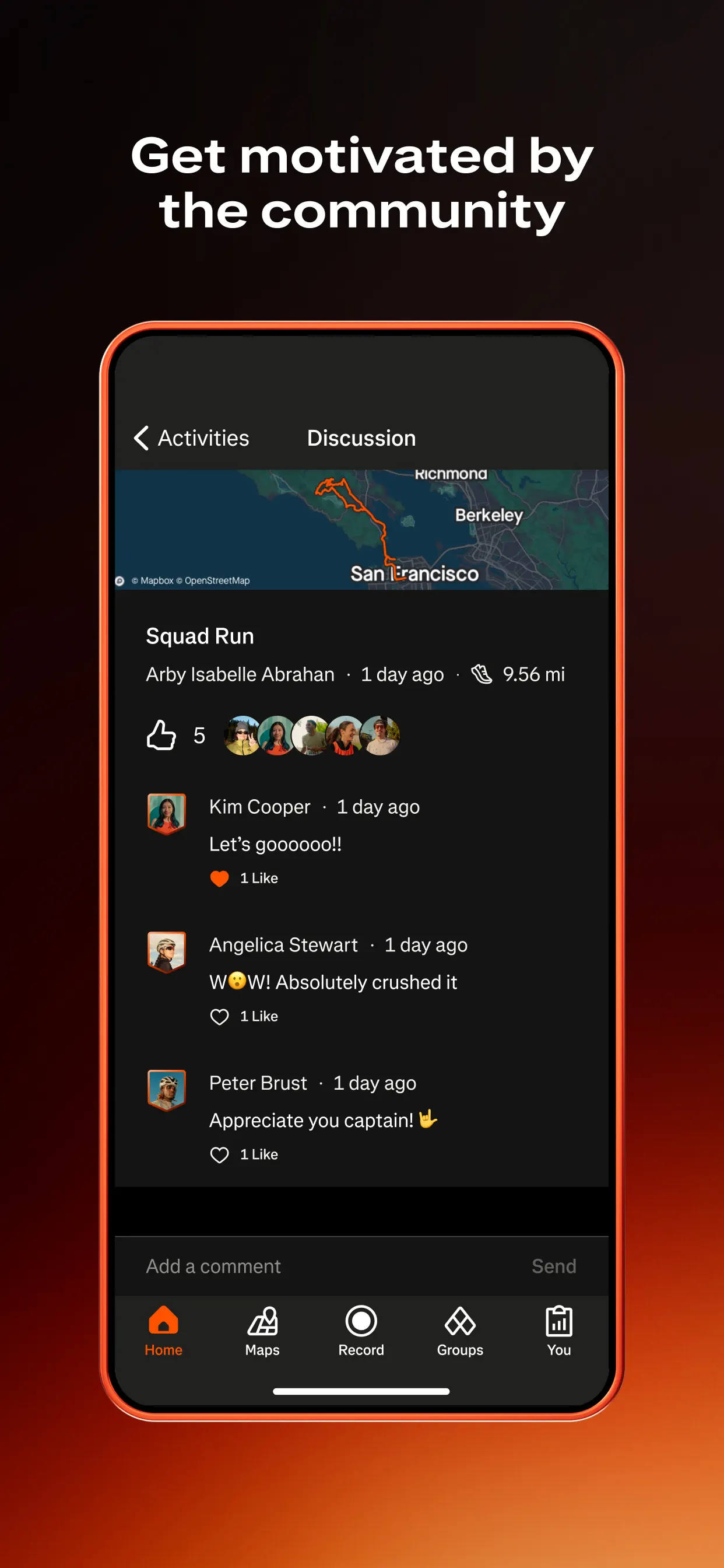 Strava: Run, Bike, Walk App Store screenshot 1