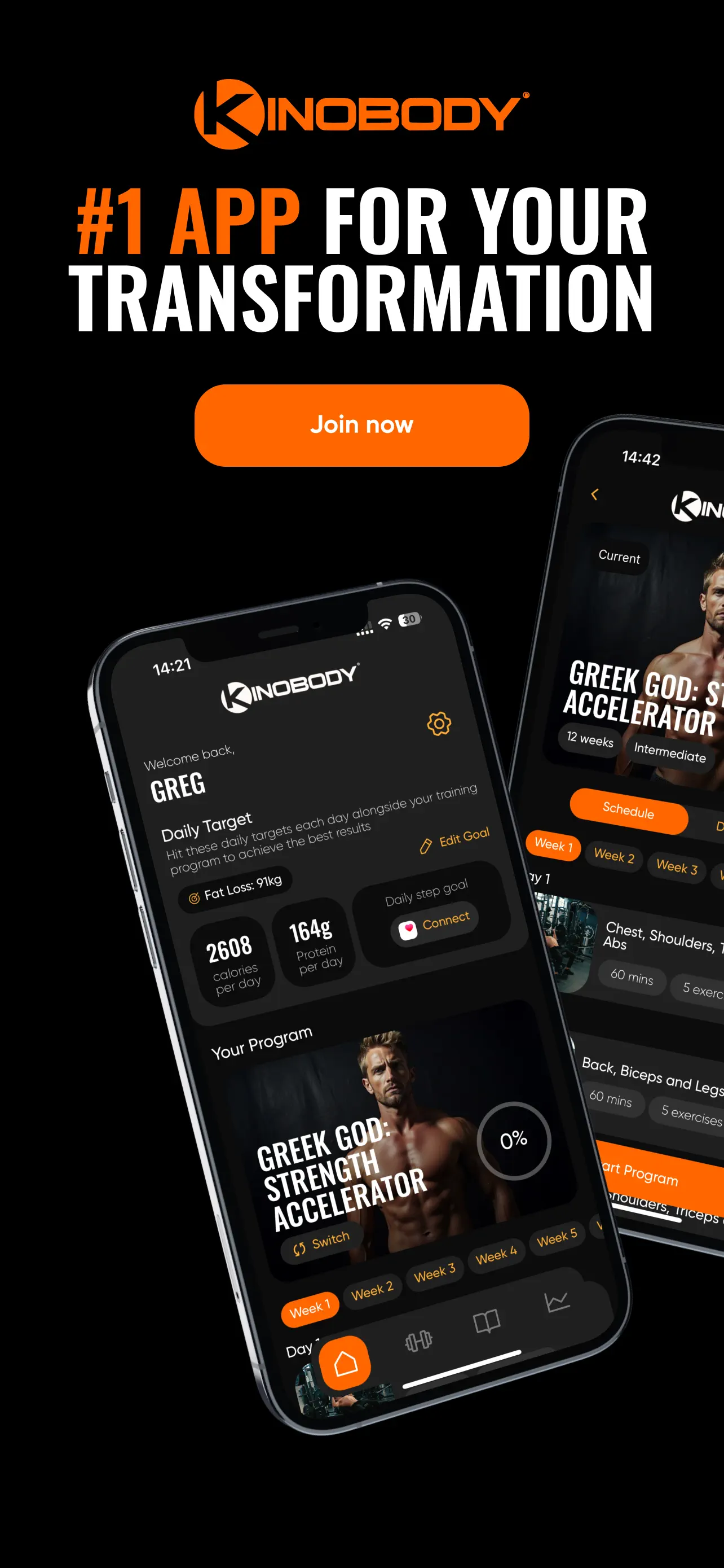 Kinobody Fitness App Store screenshot 1