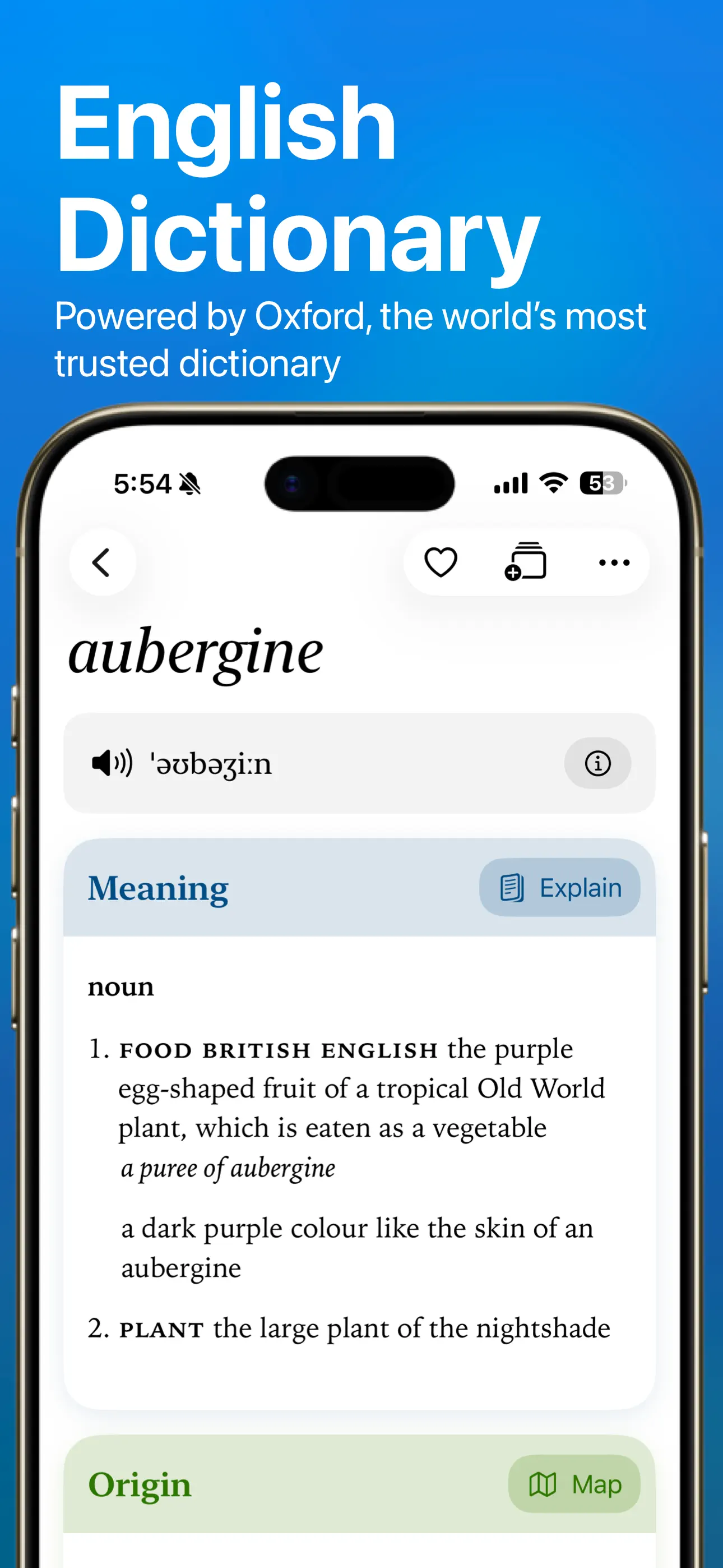 LookUp: English Dictionary App App Store screenshot 1