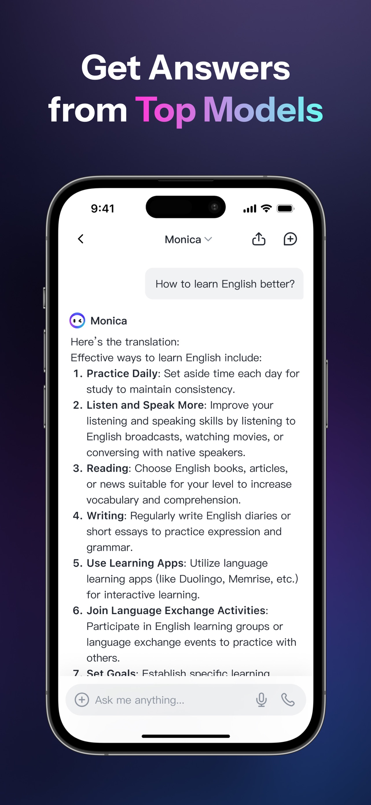 Monica AI: Ultimate AI Assist App Store screenshot 3