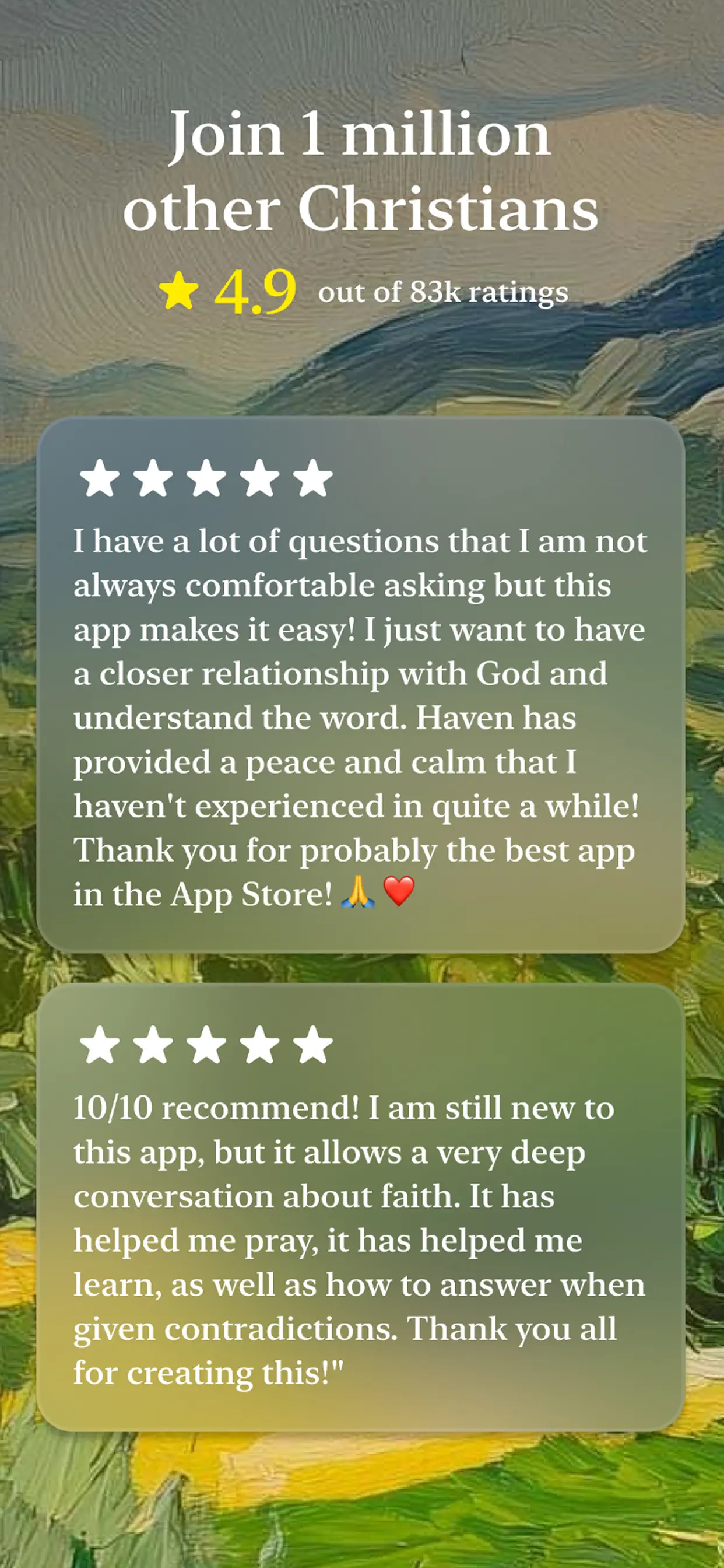 Haven - Bible Chat App Store screenshot 2