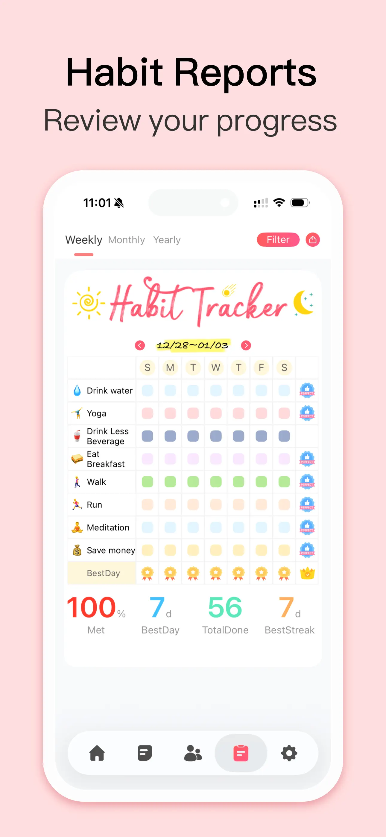 Habit Tracker App Store screenshot 2