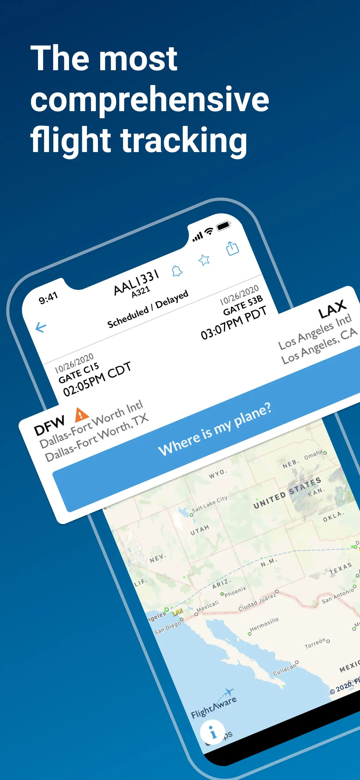 FlightAware Flight Tracker App Store screenshot 1