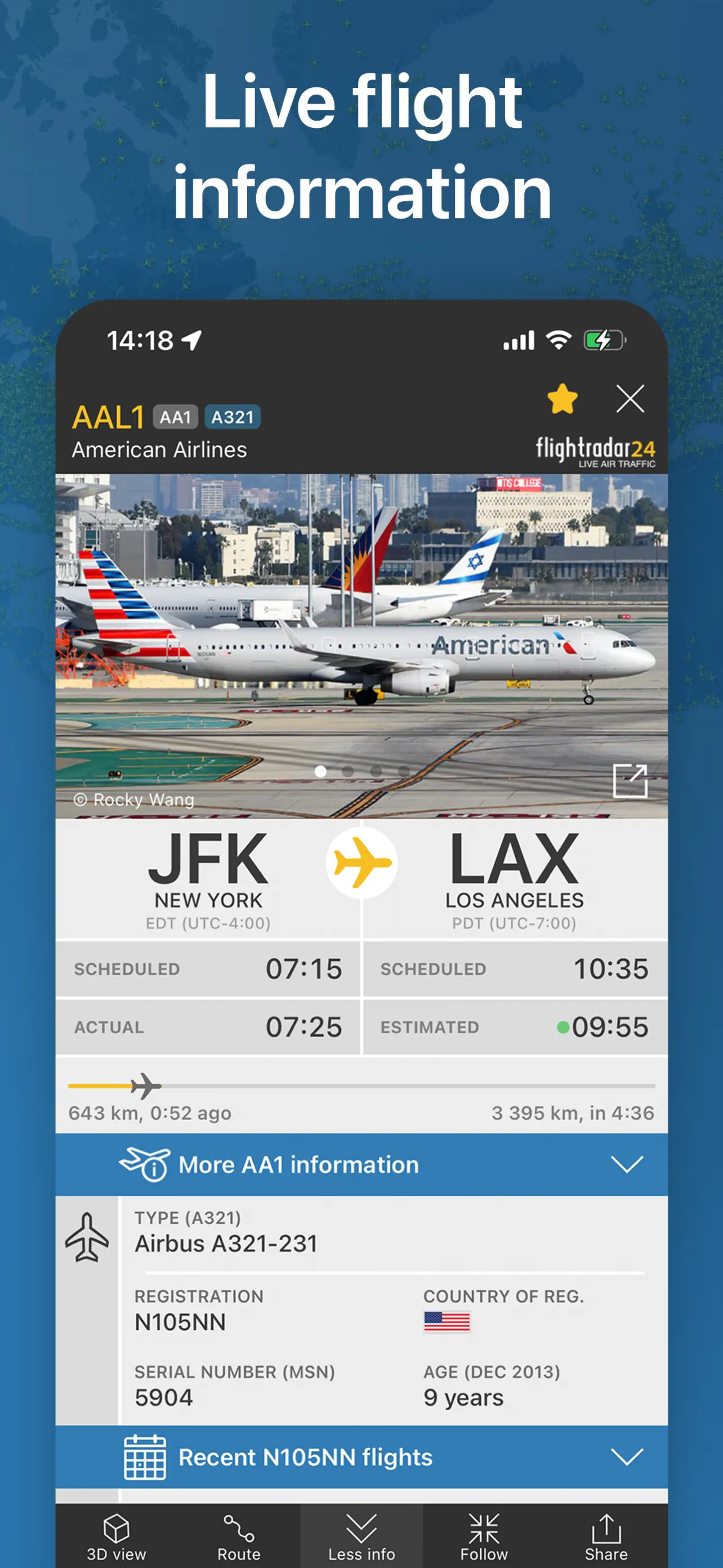 Flightradar24 | Flight Tracker App Store screenshot 3