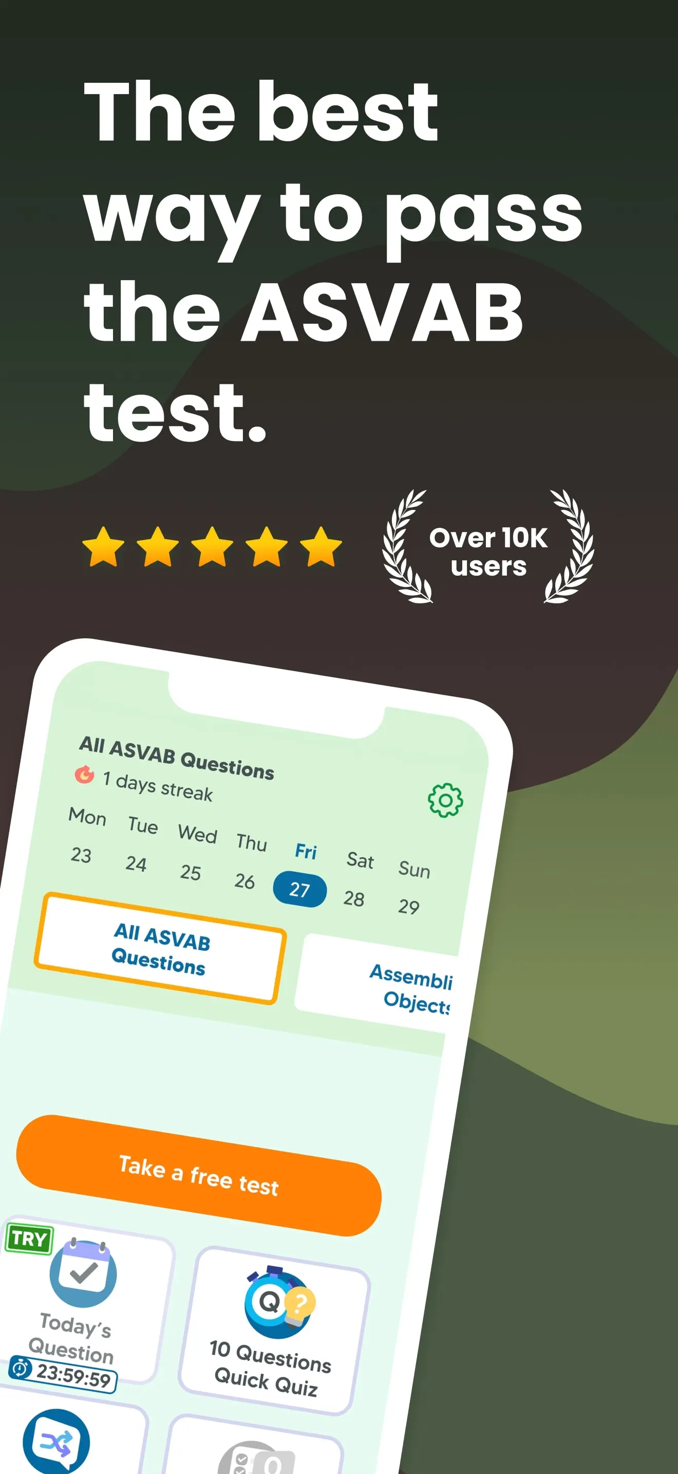 ASVAB Practice Test 2026: Prep App Store screenshot 1