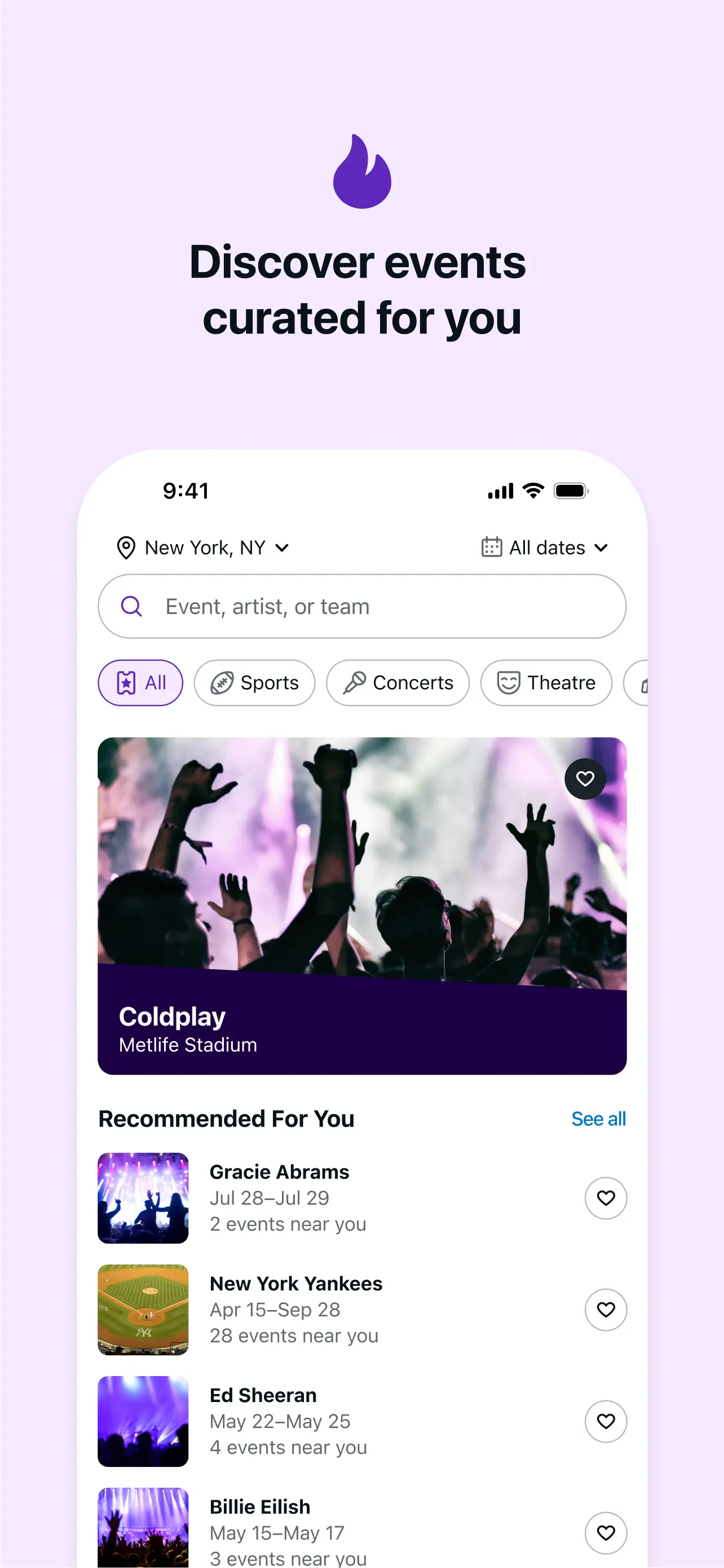 StubHub: Event Tickets App Store screenshot 1