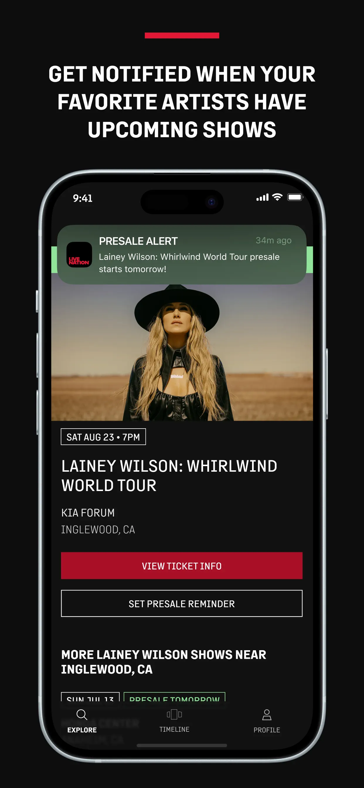 Live Nation – For Concert Fans App Store screenshot 3