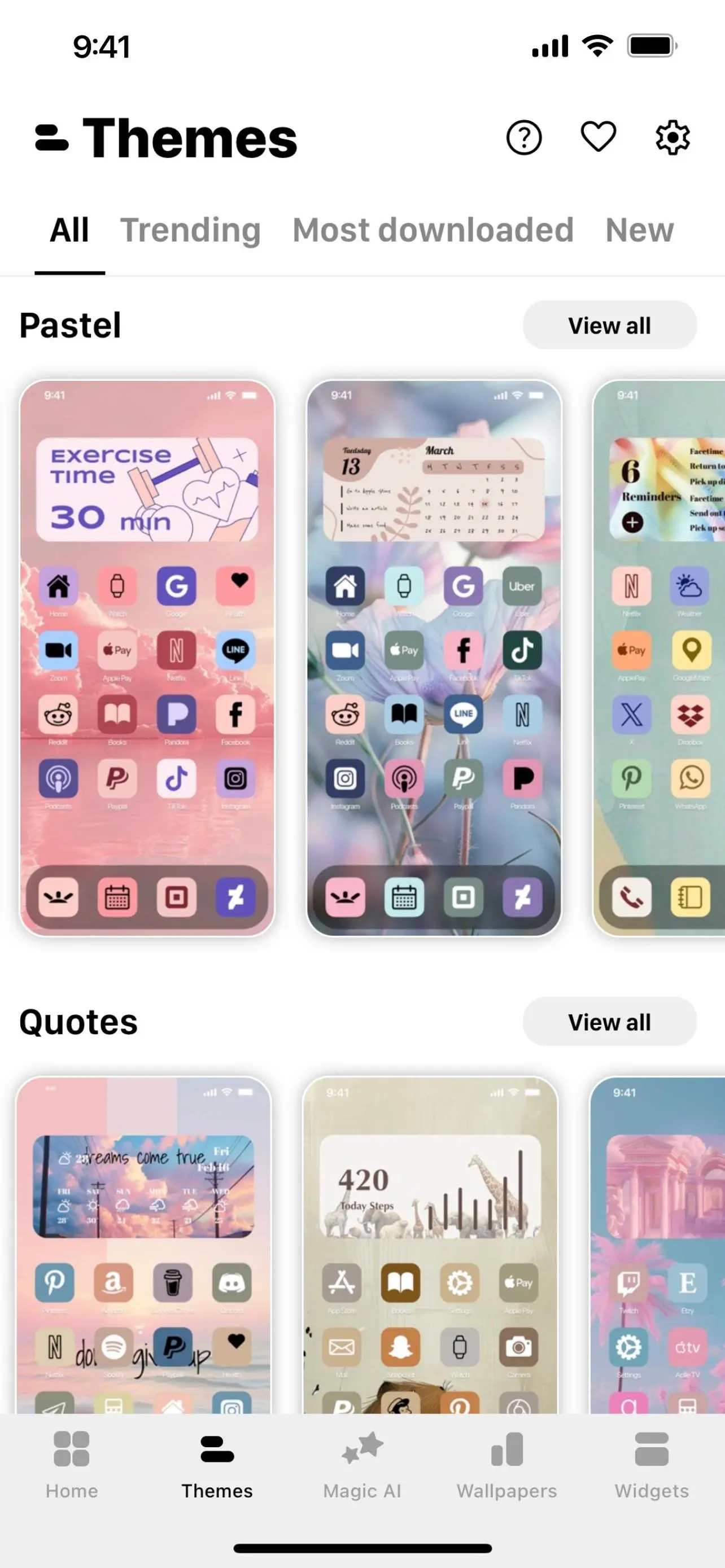 Aesthetic: App icons & Widgets App Store screenshot 4