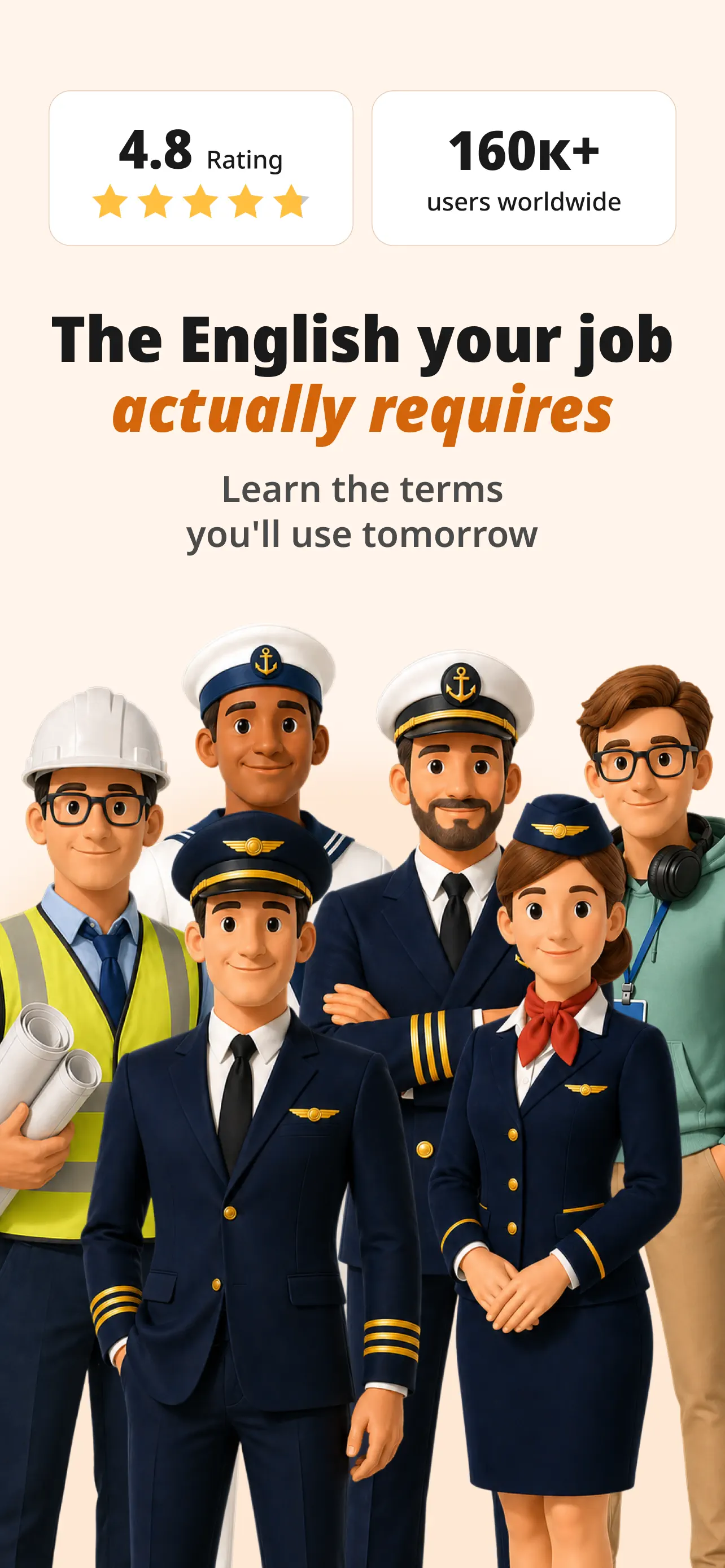 PeakTalk: Job-specific English App Store screenshot 1